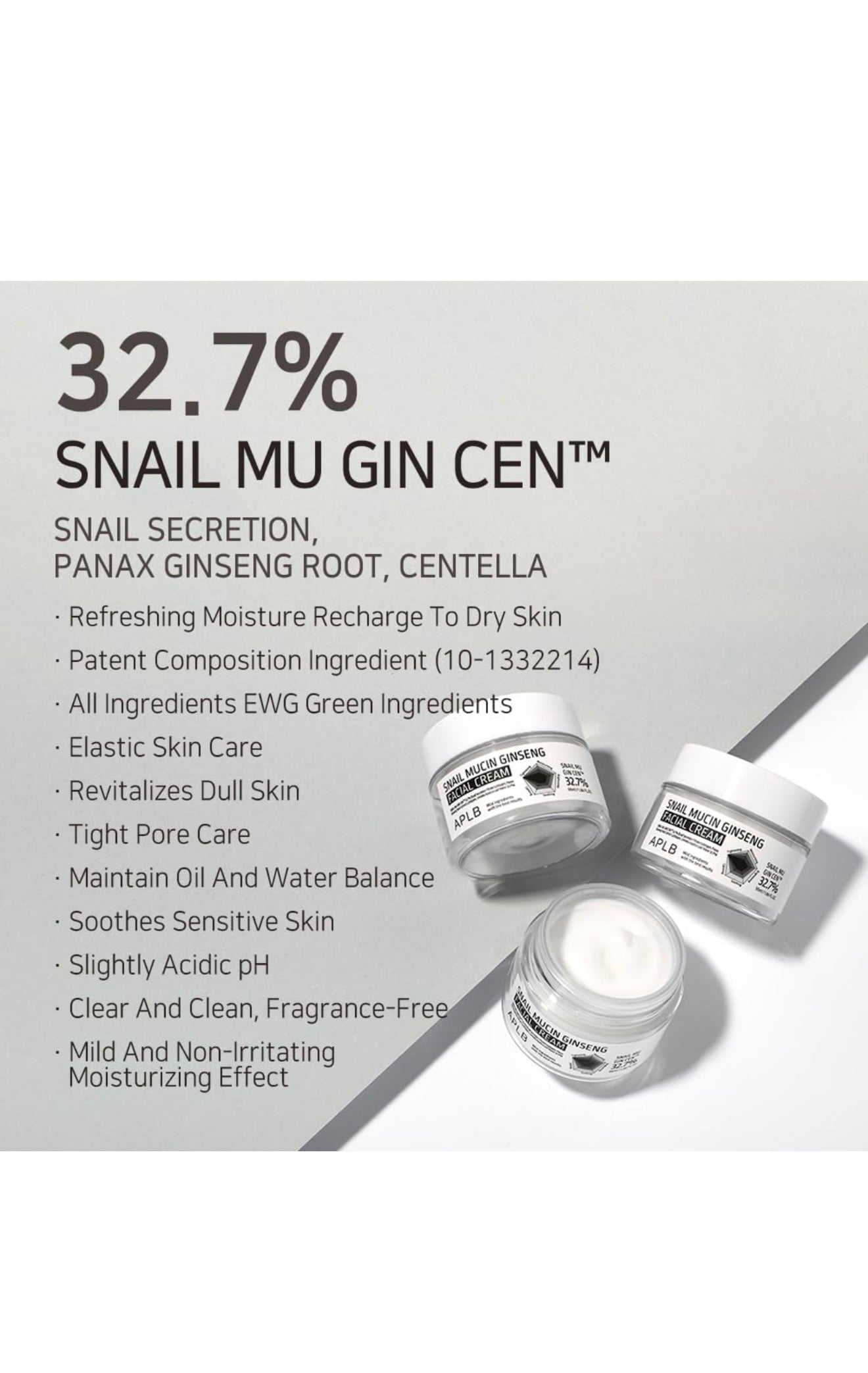 APLB Snail Mucin Ginseng Facial Cream