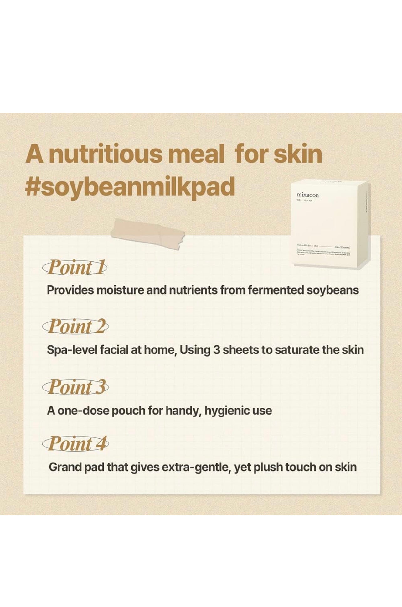 Mixsoon Soybean Milk Pad 10 each (30sheets)