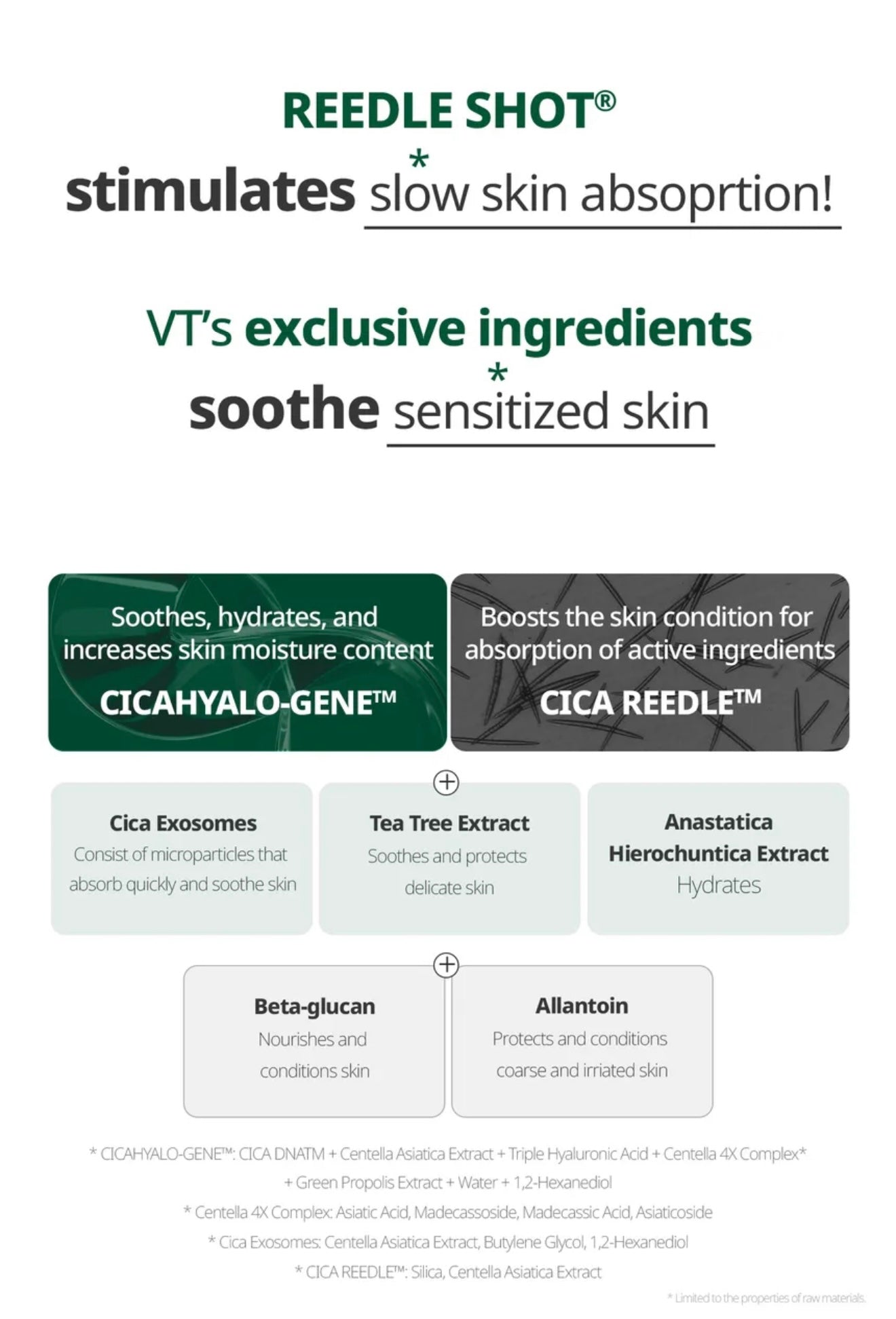 VT Pro Cica Reedle Shot 100 Stick 2ml (10ea)