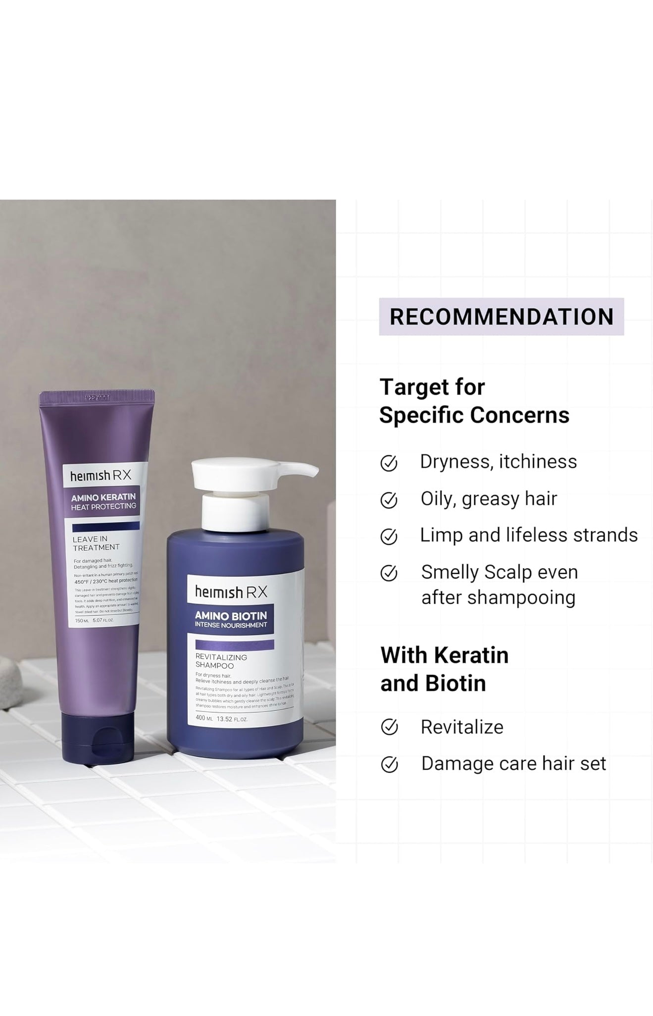 heimish RX Amino Biotin Revitalizing Shampoo