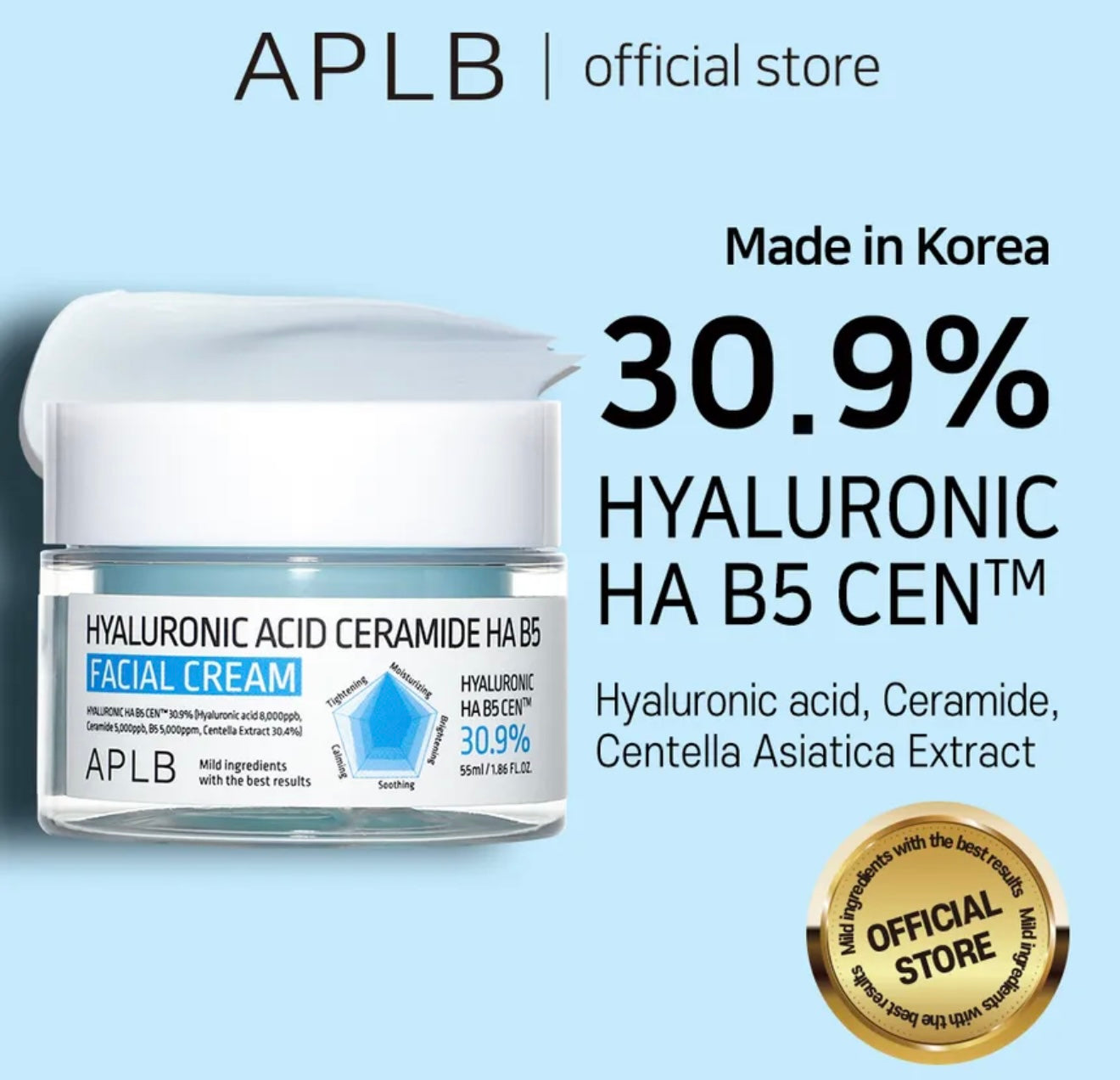 APLB Hyaluronic Acid Ceramide HA B5 Facial Cream