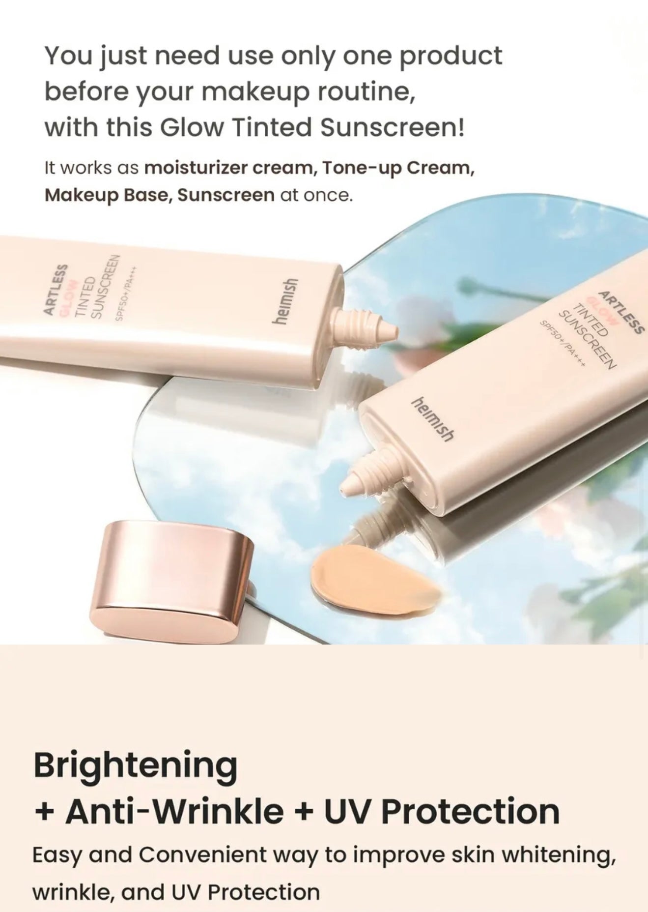 heimish Artless Glow Tinted Sunscreen