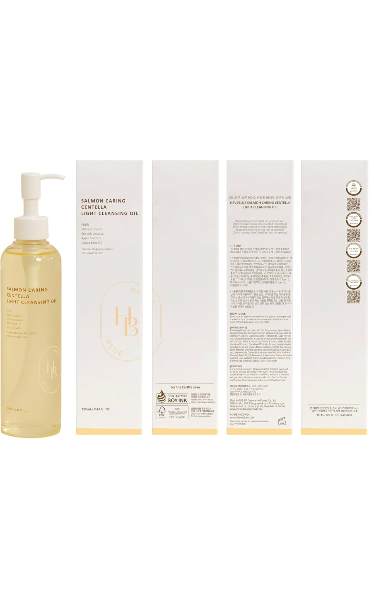 HEVEBLUE Salmon Caring Centella Llight Cleansing Oil