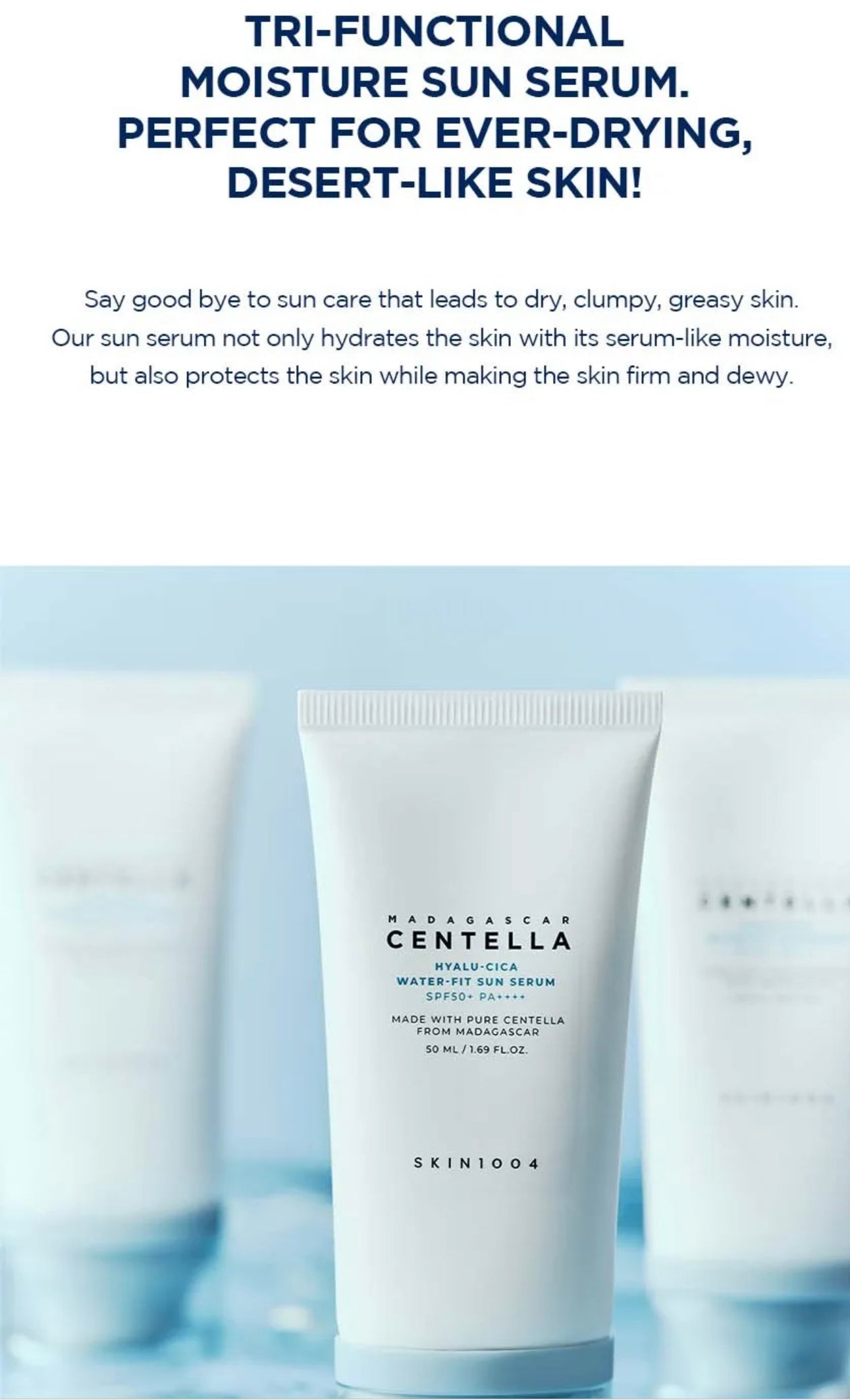 SKIN1004 Madagascar Centella Hyalu-Cica Water-Fit Sun Serum Twin Pack (SPF50+ PA++++)