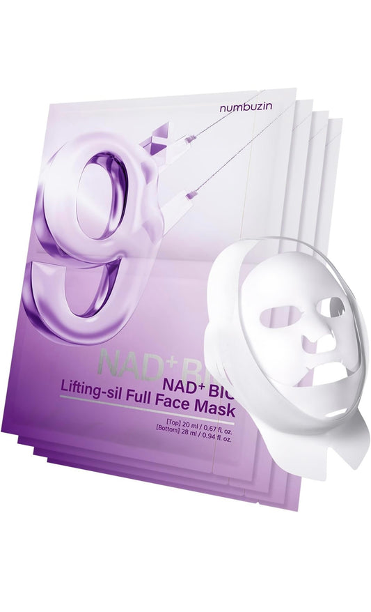 numbuzin No.9 NAD Bio Lifting-sil Full Face Mask Set (4 sheets) front
