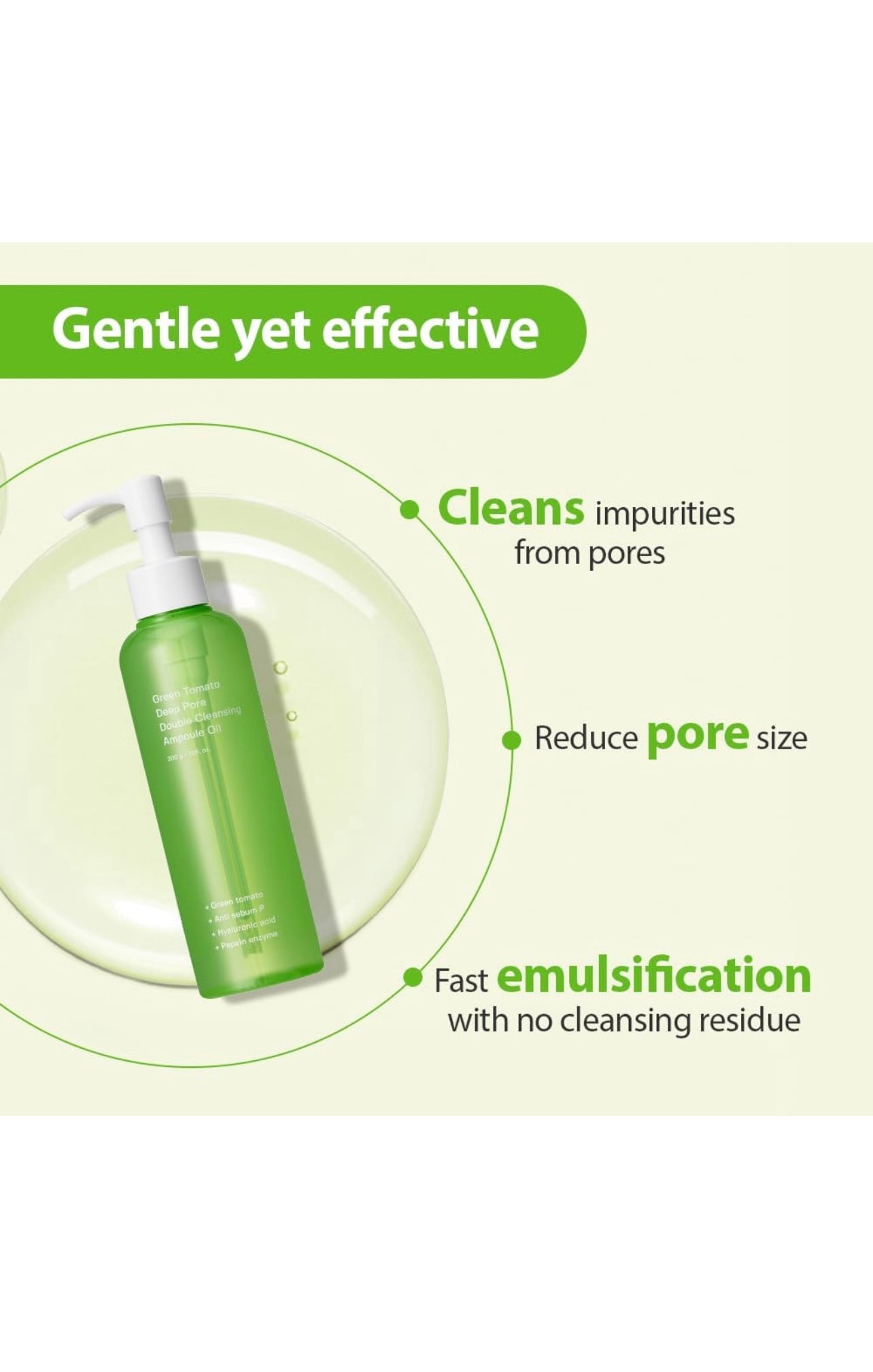 SUNGBOON EDITOR Green Tomato Deep Pore Double Cleansing Ampoule Oil