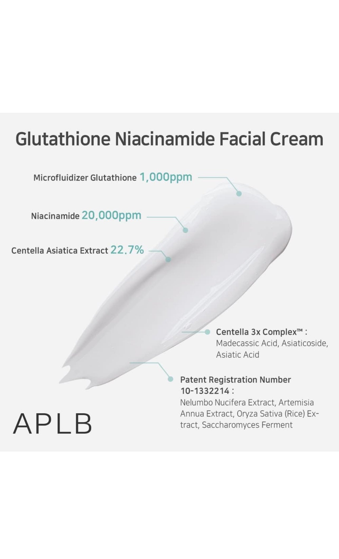 APLB Glutathione Niacinamide Facial Cream