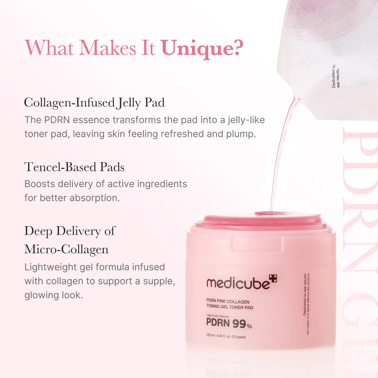 Medicube PDRN Pink Collagen Gel Toner Pad