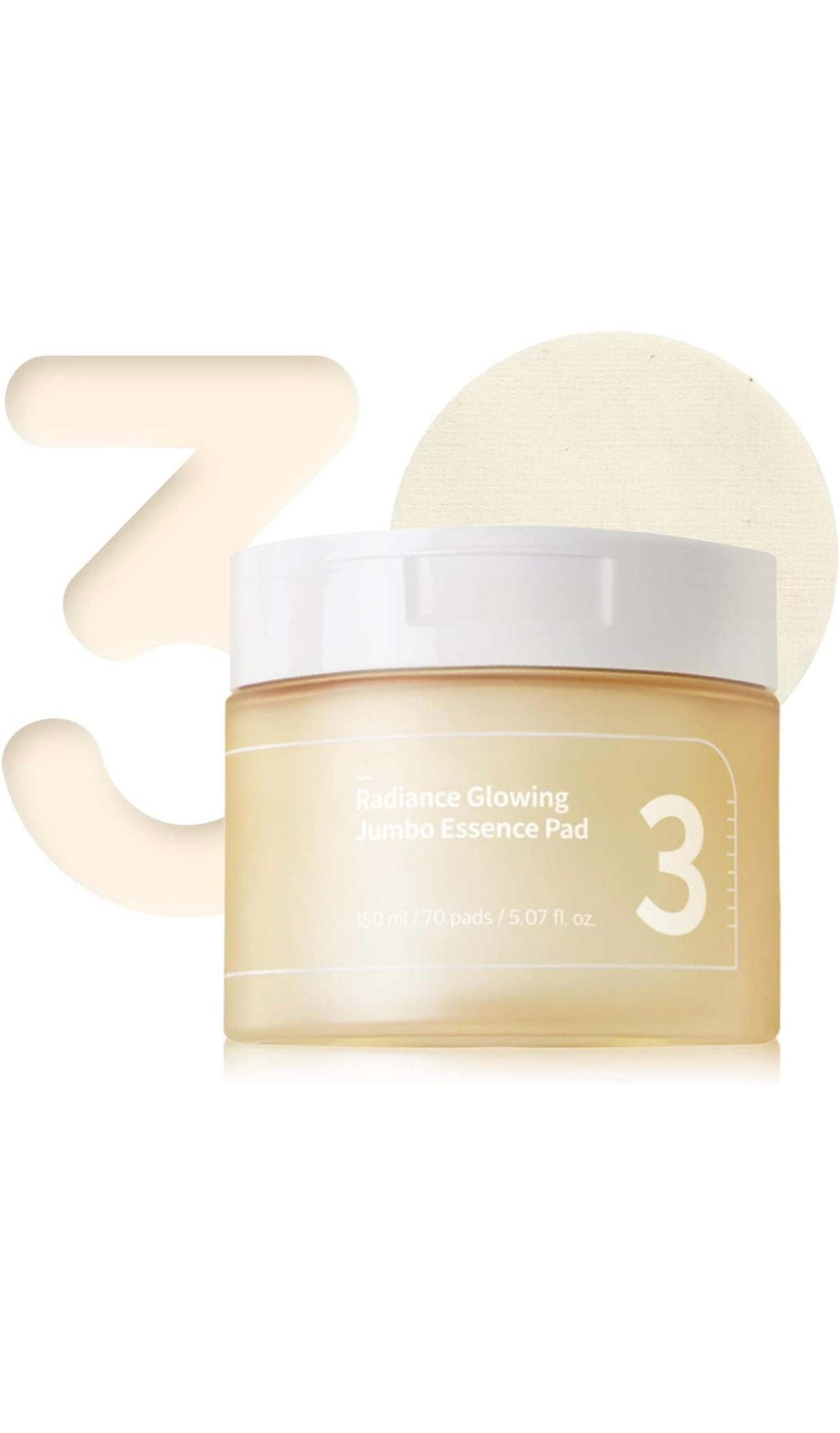 Numbuzin No.3 Radiance Glowing Jumbo Essence Pad (70 pads)