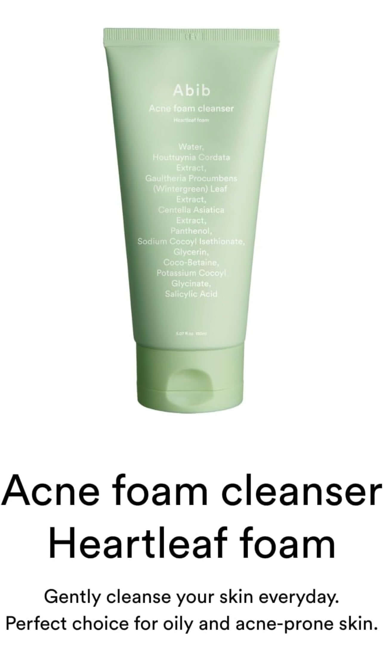 Abib Heartleaf Acne Foam Cleanser