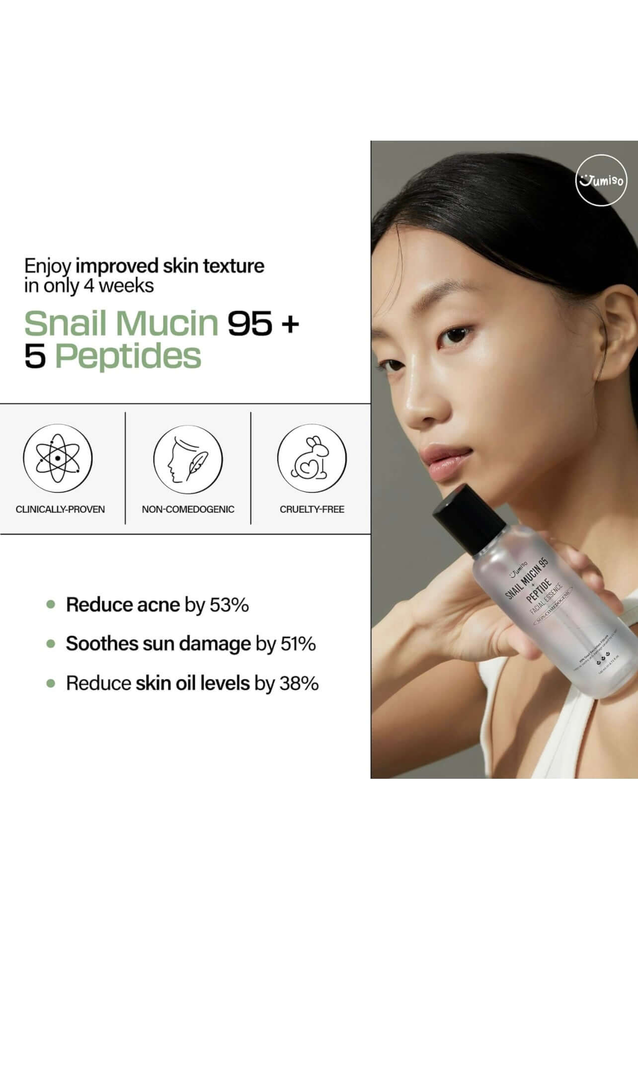 JUMISO Snail Mucin 95 + Peptide Facial Essence