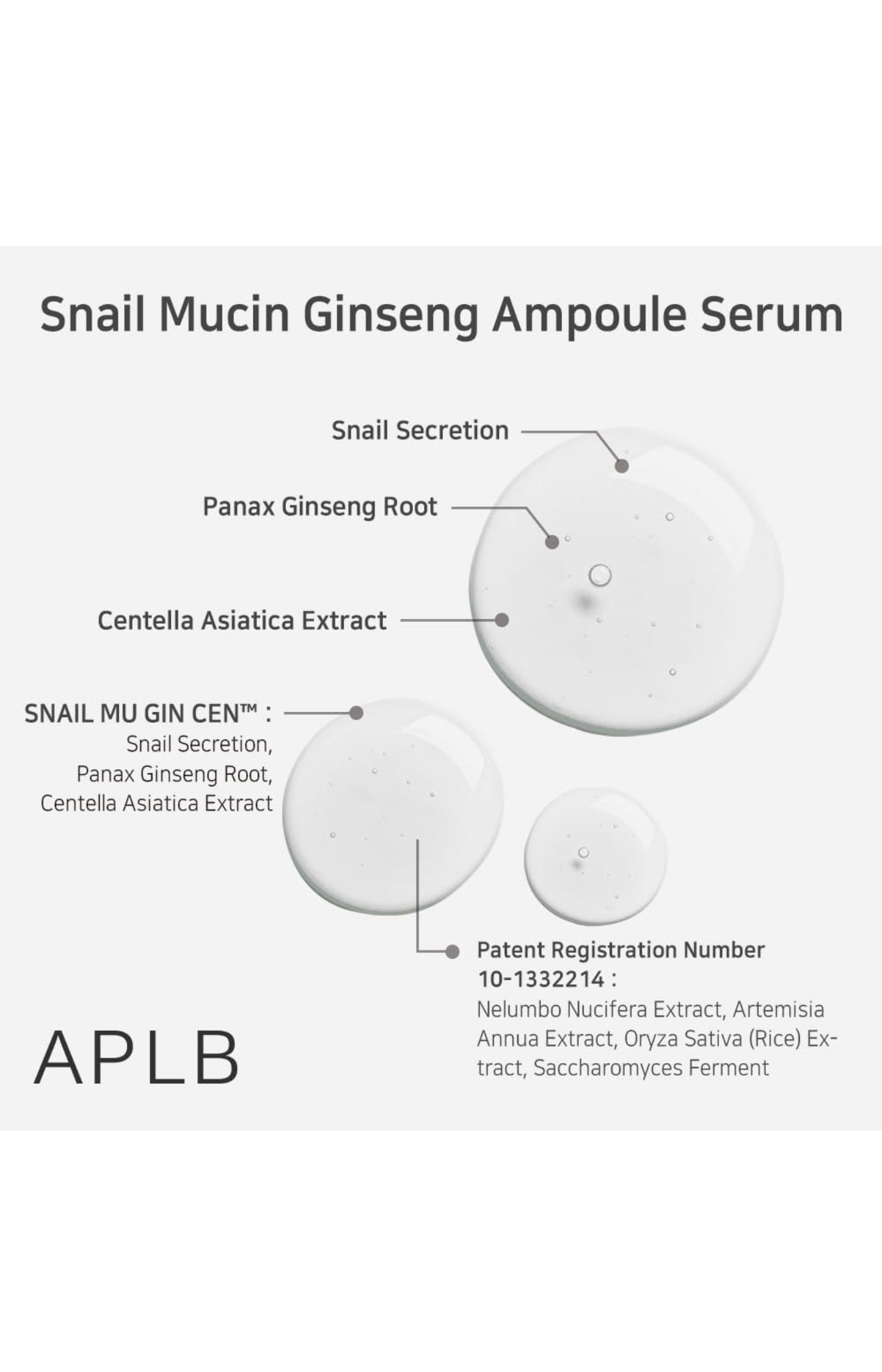 APLB Snail Mucin Ginseng Ampoule Serum