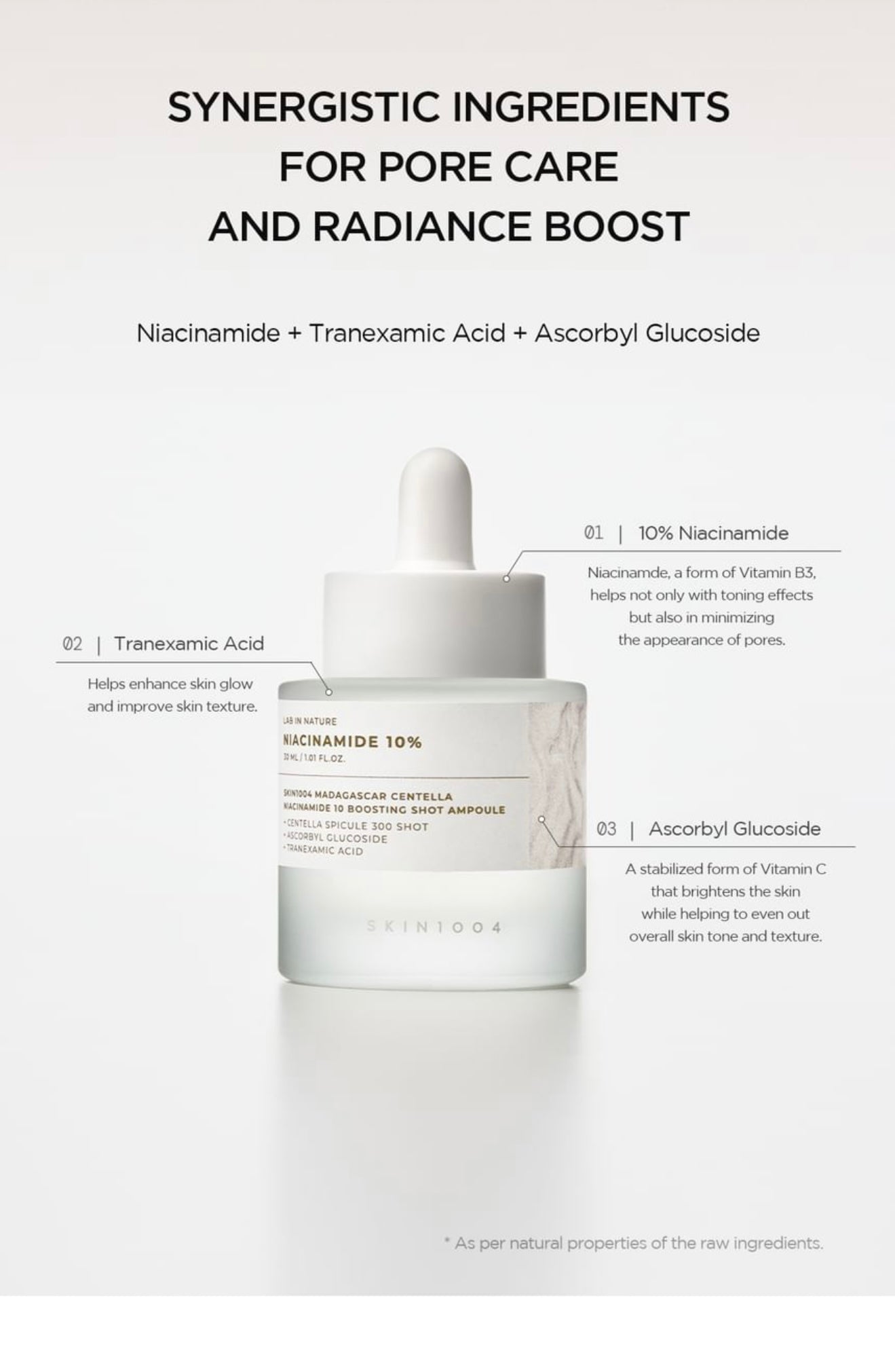 SKIN1004 Niacinamide 10 Boosting Shot Ampoule