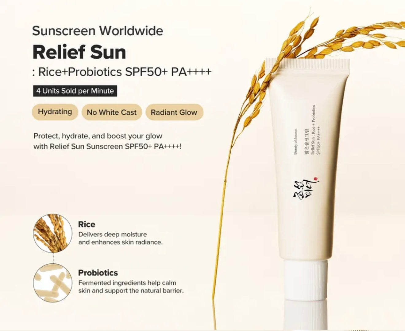 Beauty of Joseon Relief Sun : Rice + Probiotics