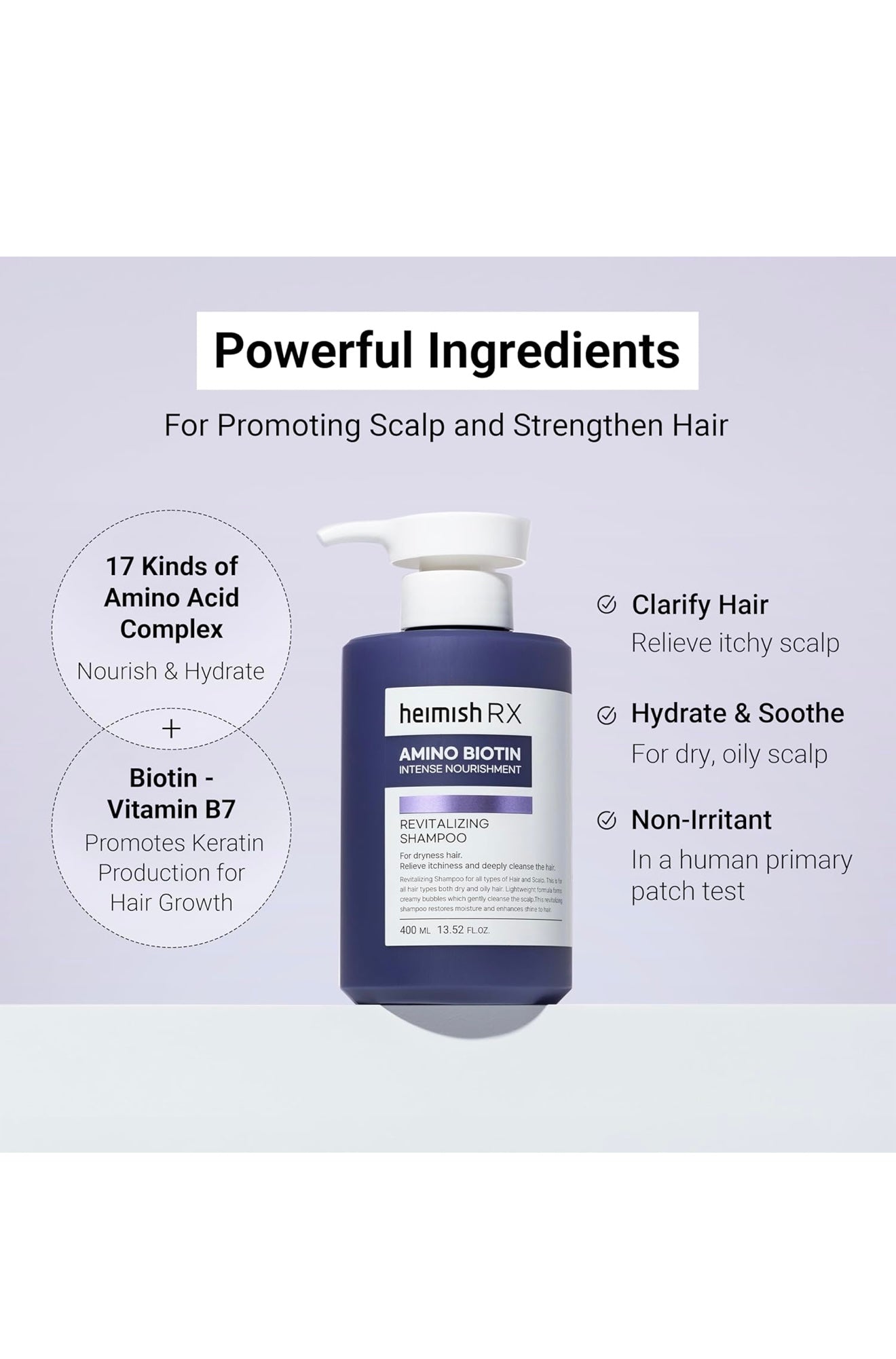 heimish RX Amino Biotin Revitalizing Shampoo