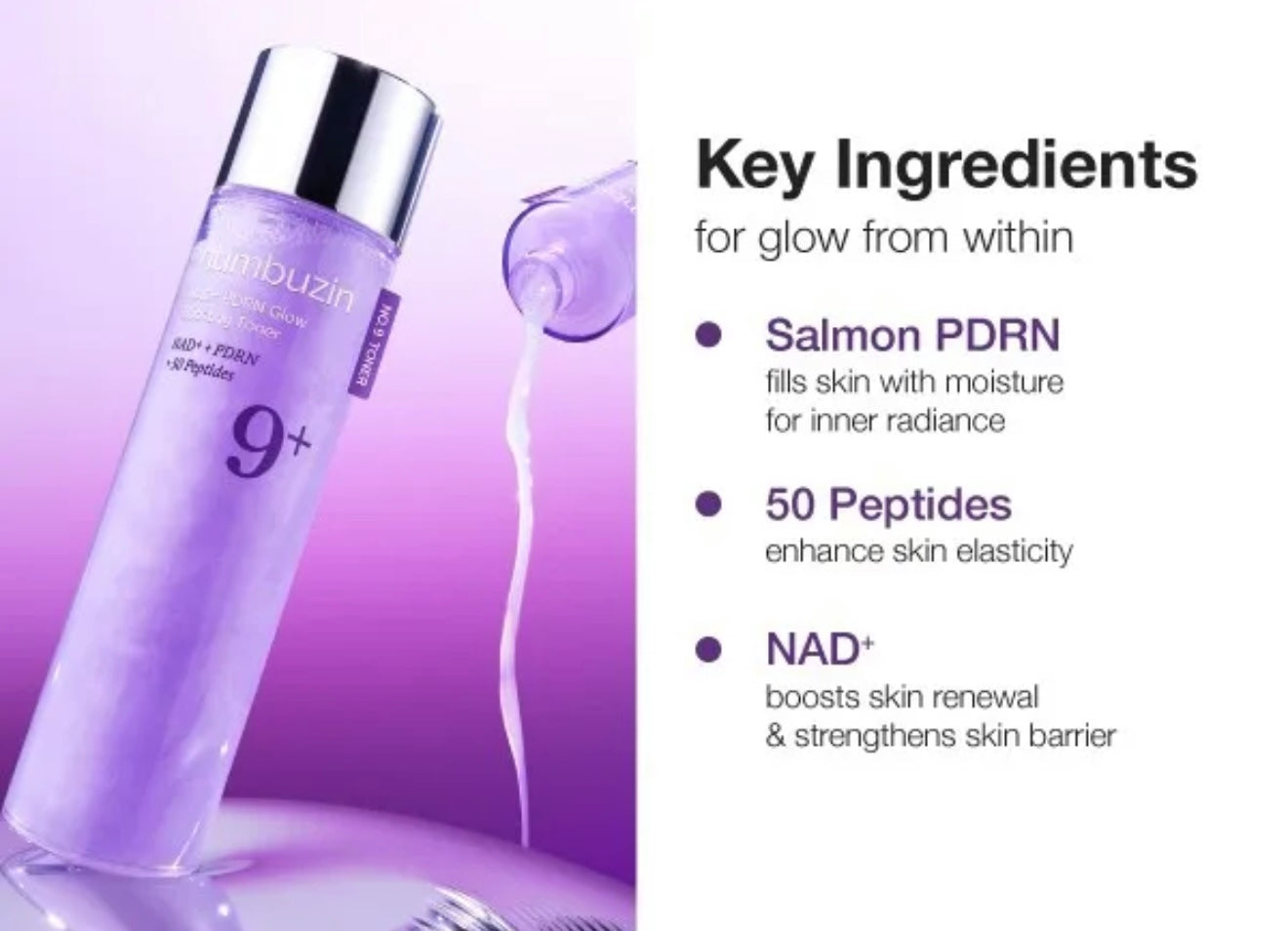 numbuzin No.9 NAD+ PDRN Glow Boosting Toner