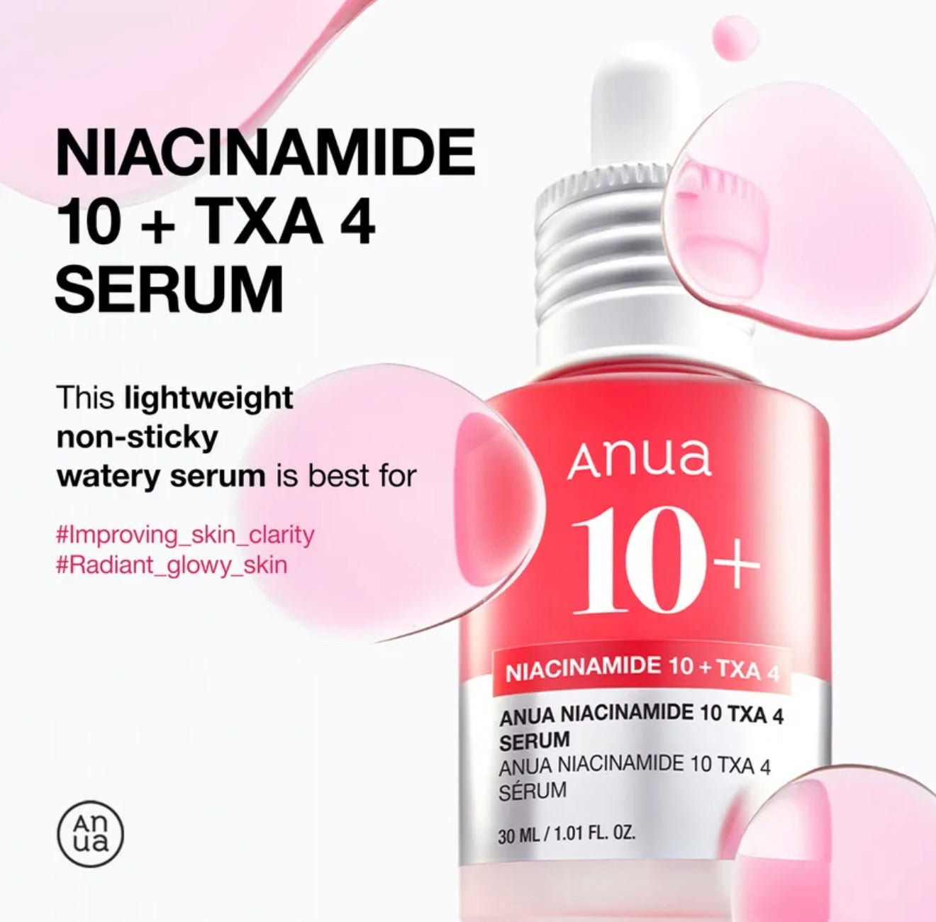 Anua Niacinamide 10 TXA 4 Serum x 2 + Cleansing Duo