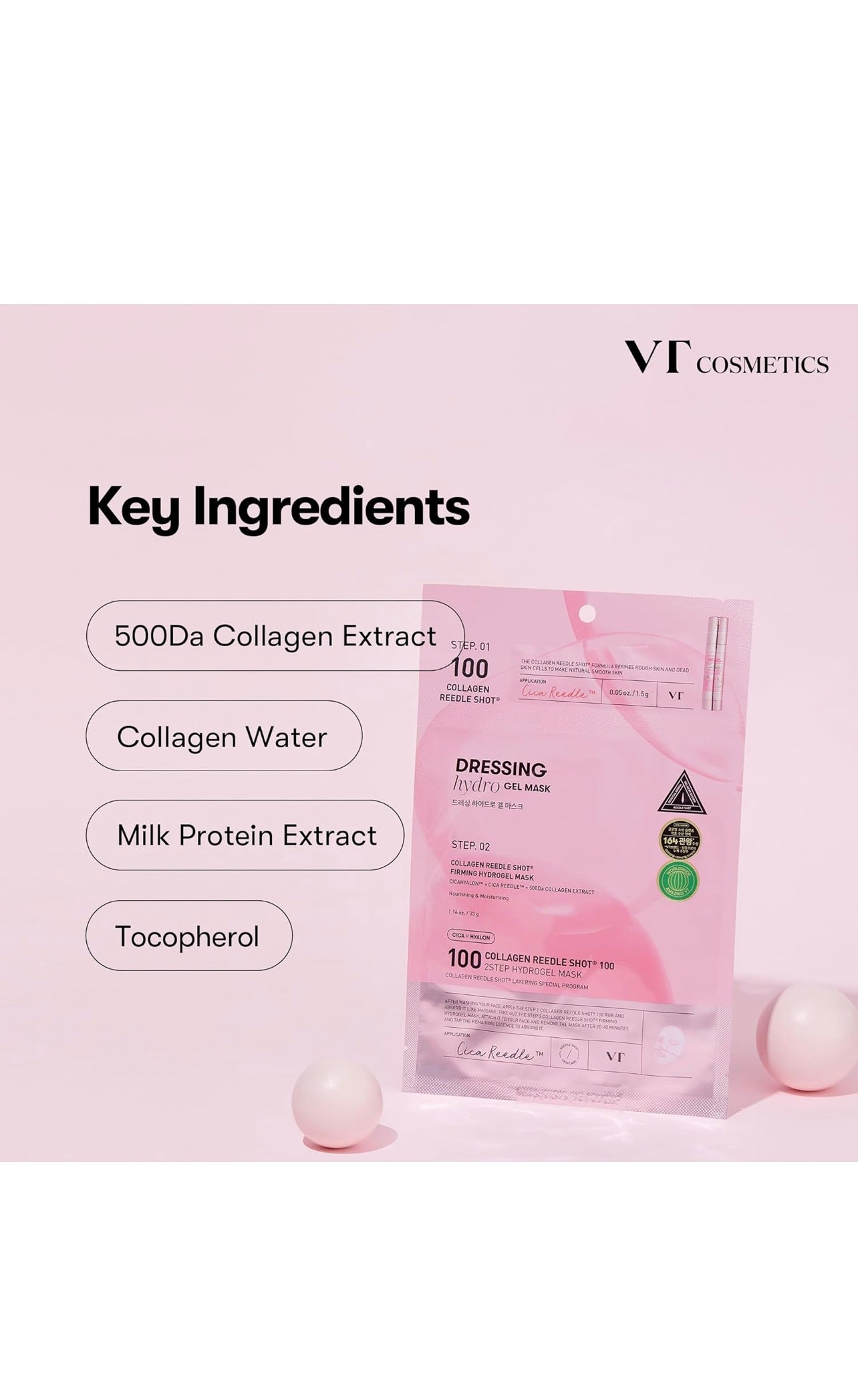 VT Collagen Reedle Shot 100 2-step Hydrogel Mask 4 pcs