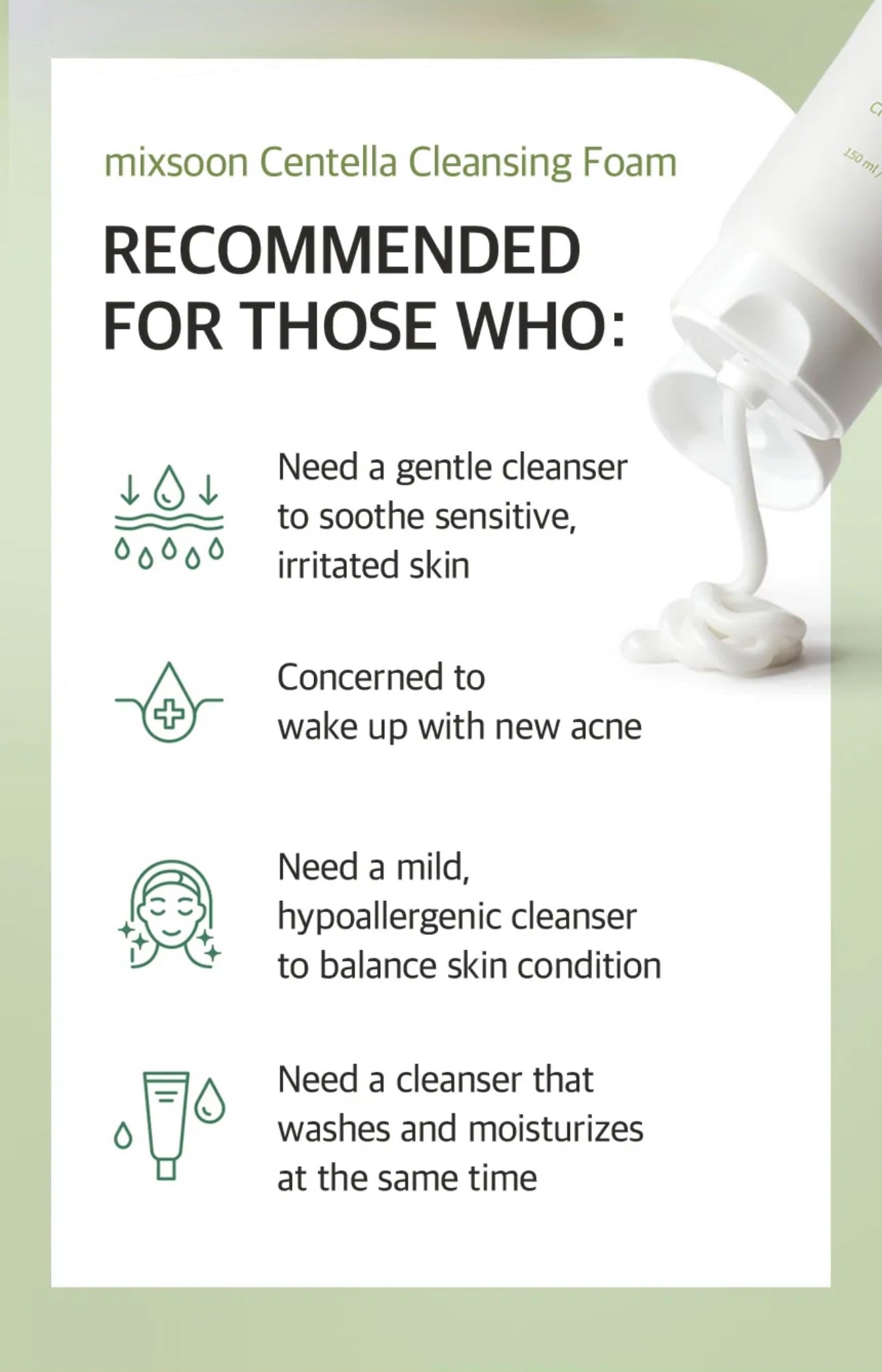 mixsoon Centella Cleansing Foam