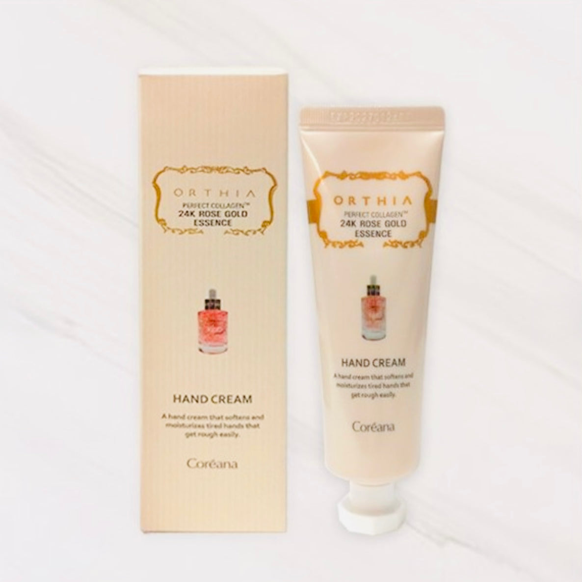 Coreana Orthia Perfect Collagen 24K Rose Gold Essence Hand Cream
