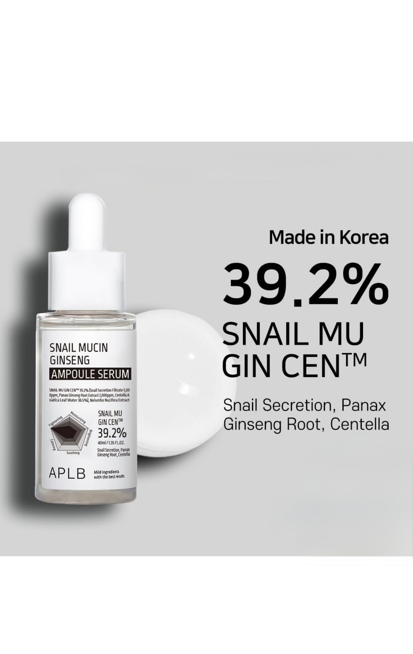 APLB Snail Mucin Ginseng Ampoule Serum