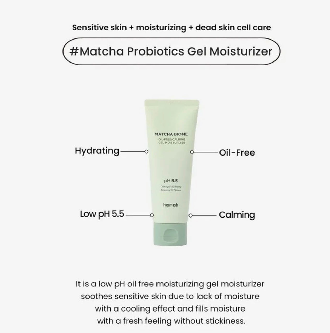 heimish Matcha Biome Oil-Free Calming Gel Moisturizer