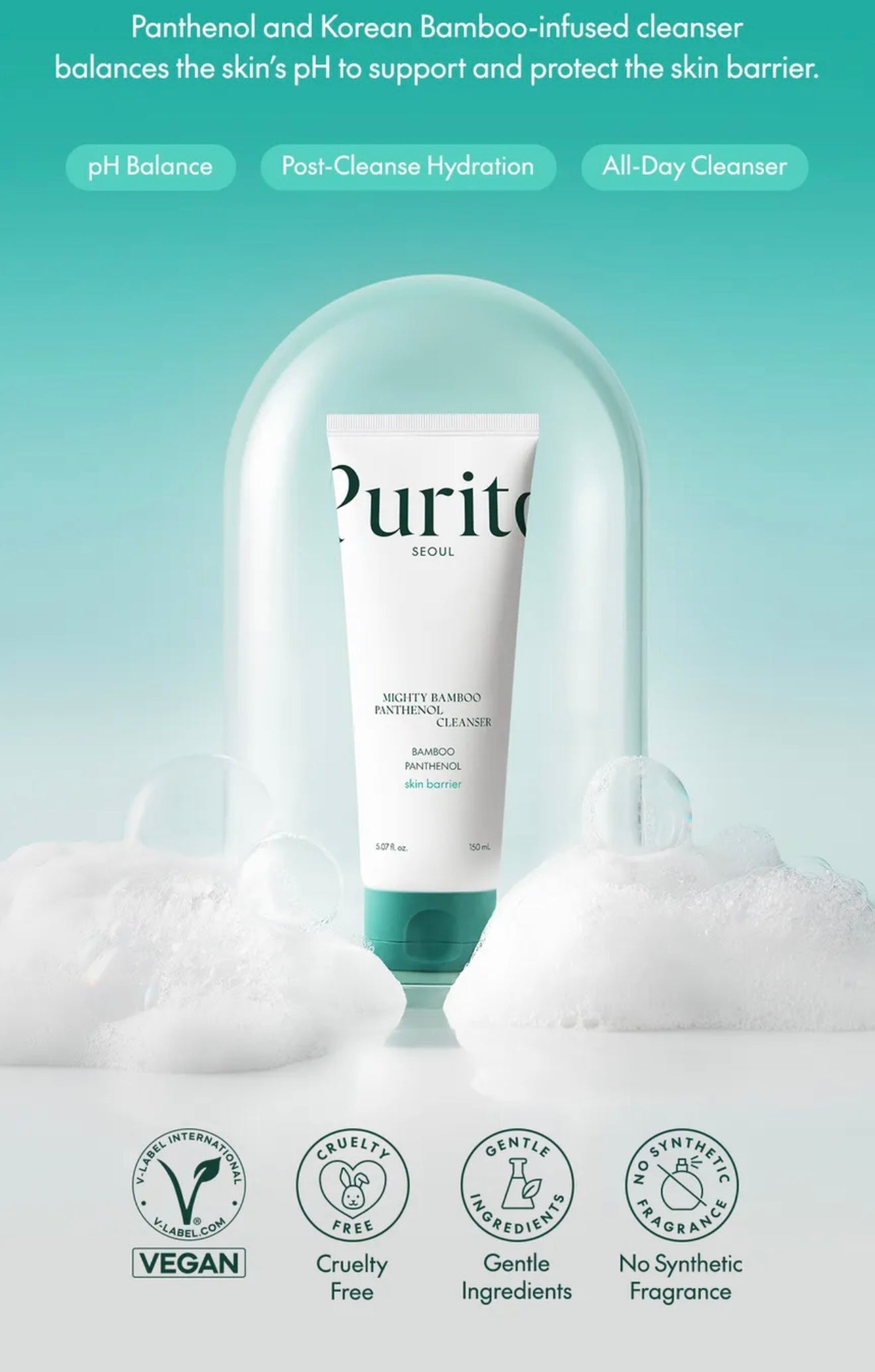 Purito SEOUL Mighty Bamboo Panthenol Cleanser