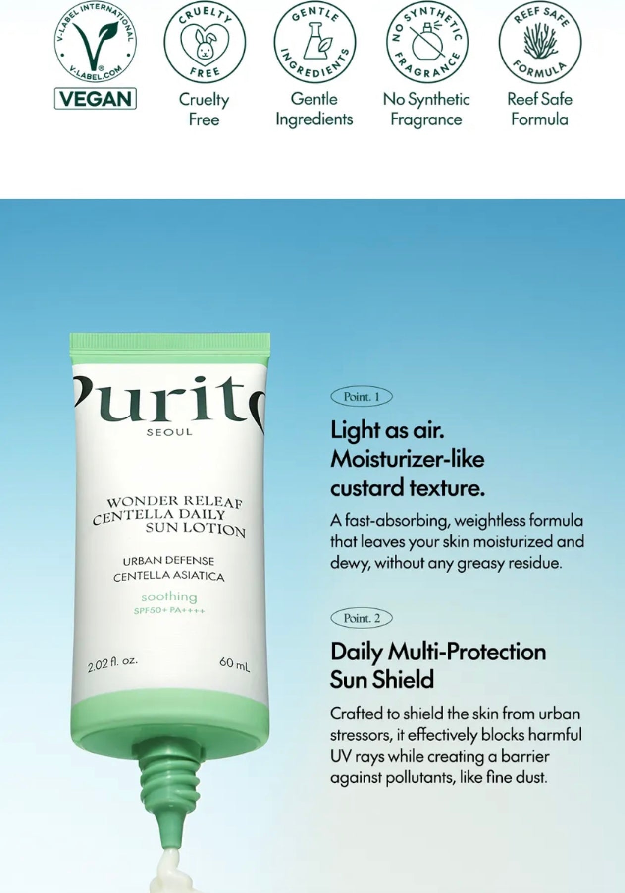 Purito SEOUL Wonder Releaf Centella Daily Sun Lotion