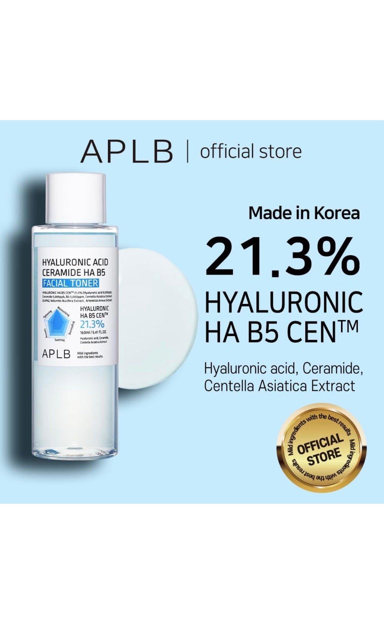 APLB Hyaluronic Acid Ceramide HA B5 Facial Toner