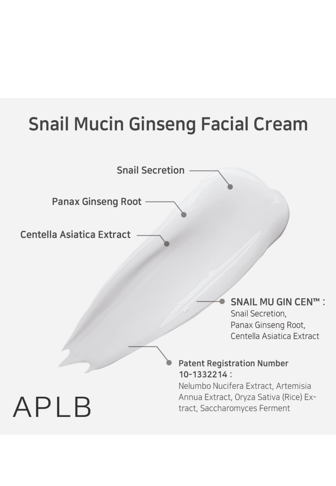 APLB Snail Mucin Ginseng Facial Cream