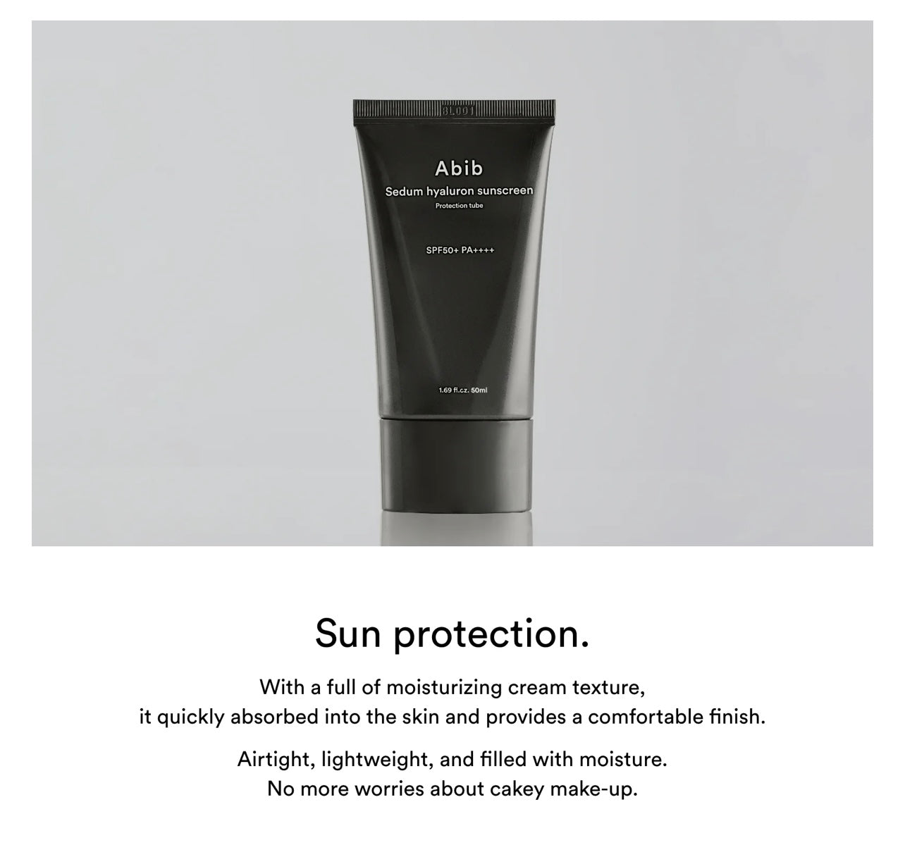 Abib Sedum hyaluron sunscreen Protection tube SPF50+ PA ++++