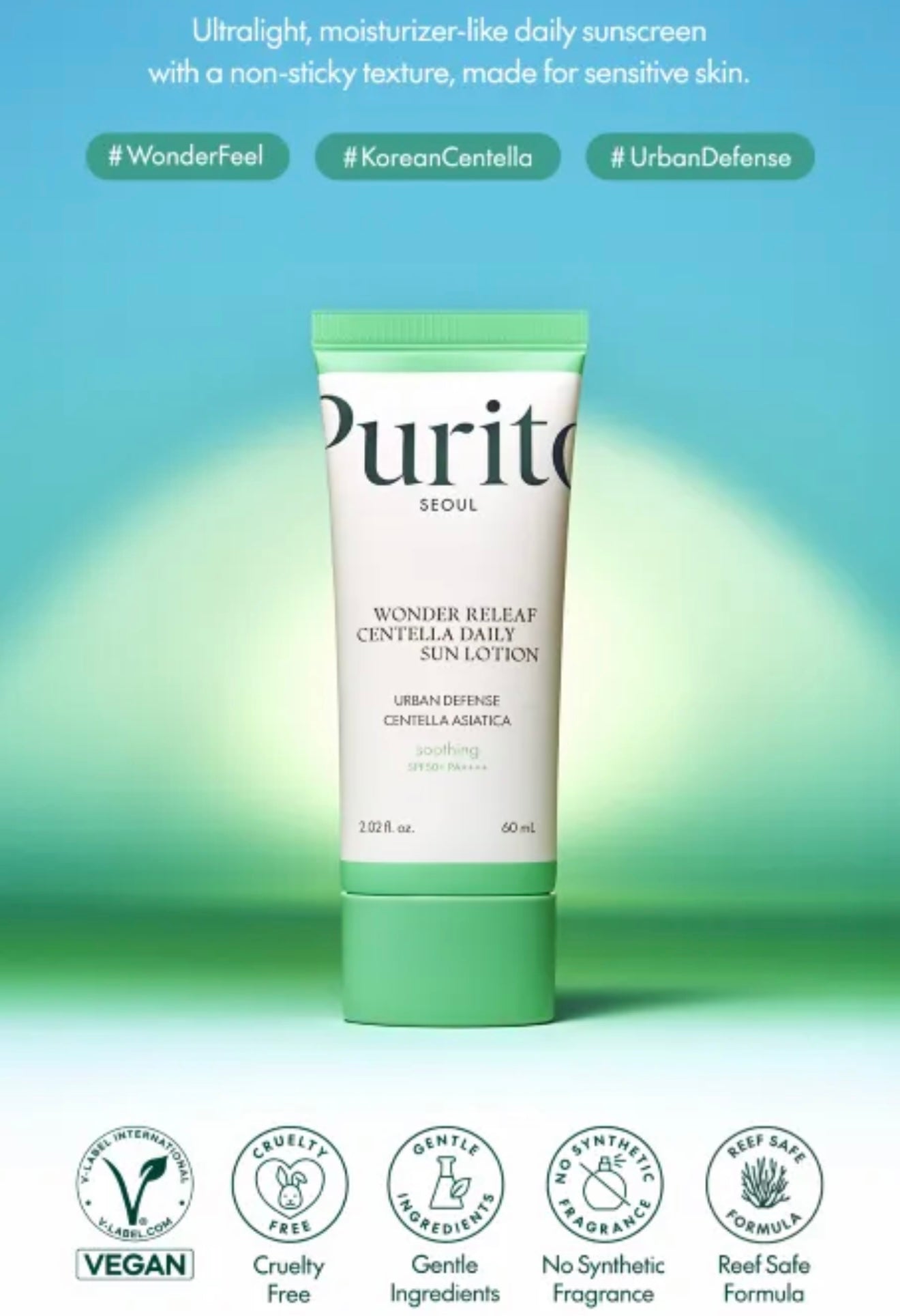 Purito SEOUL Wonder Releaf Centella Daily Sun Lotion