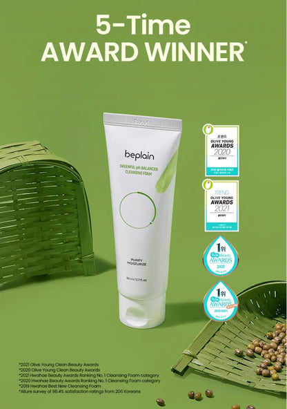 beplain Mung Bean Ph-balanced Cleansing Foam