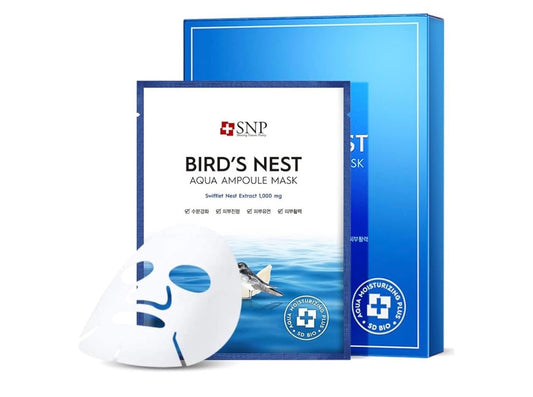 SNP Bird's Nest Aqua Ampoule Moisturizing Korean Face Sheet Mask