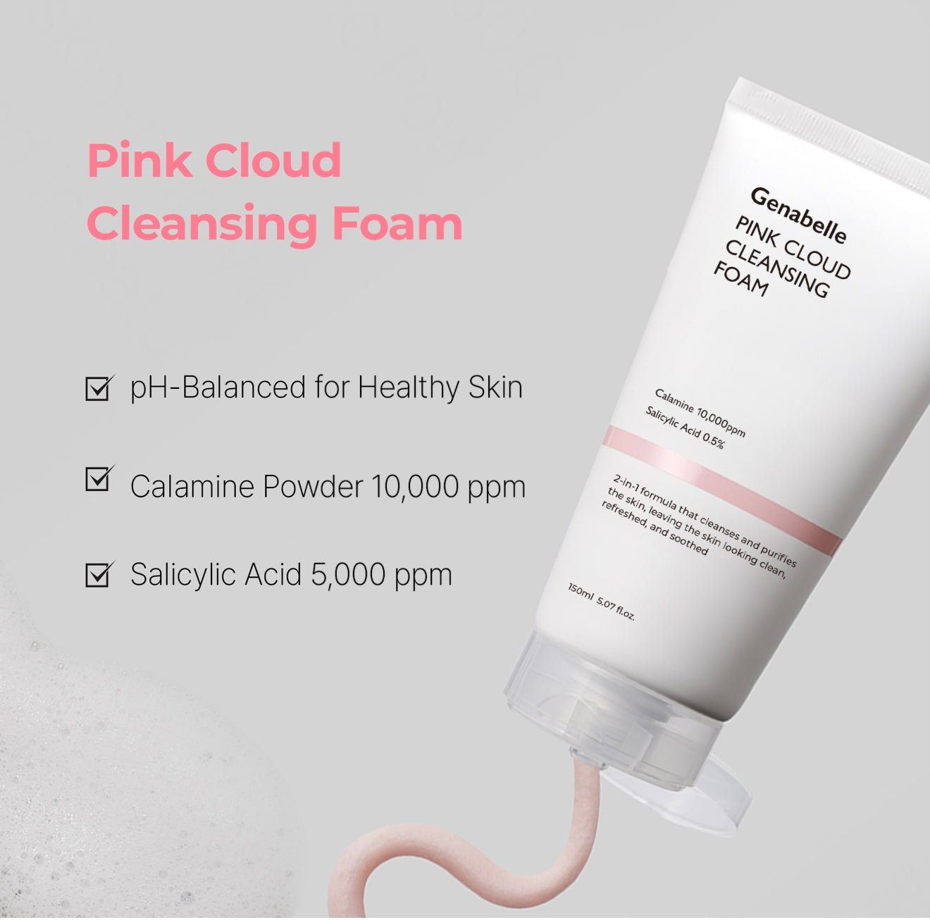 Genabelle Pink Cloud Cleansing Foam