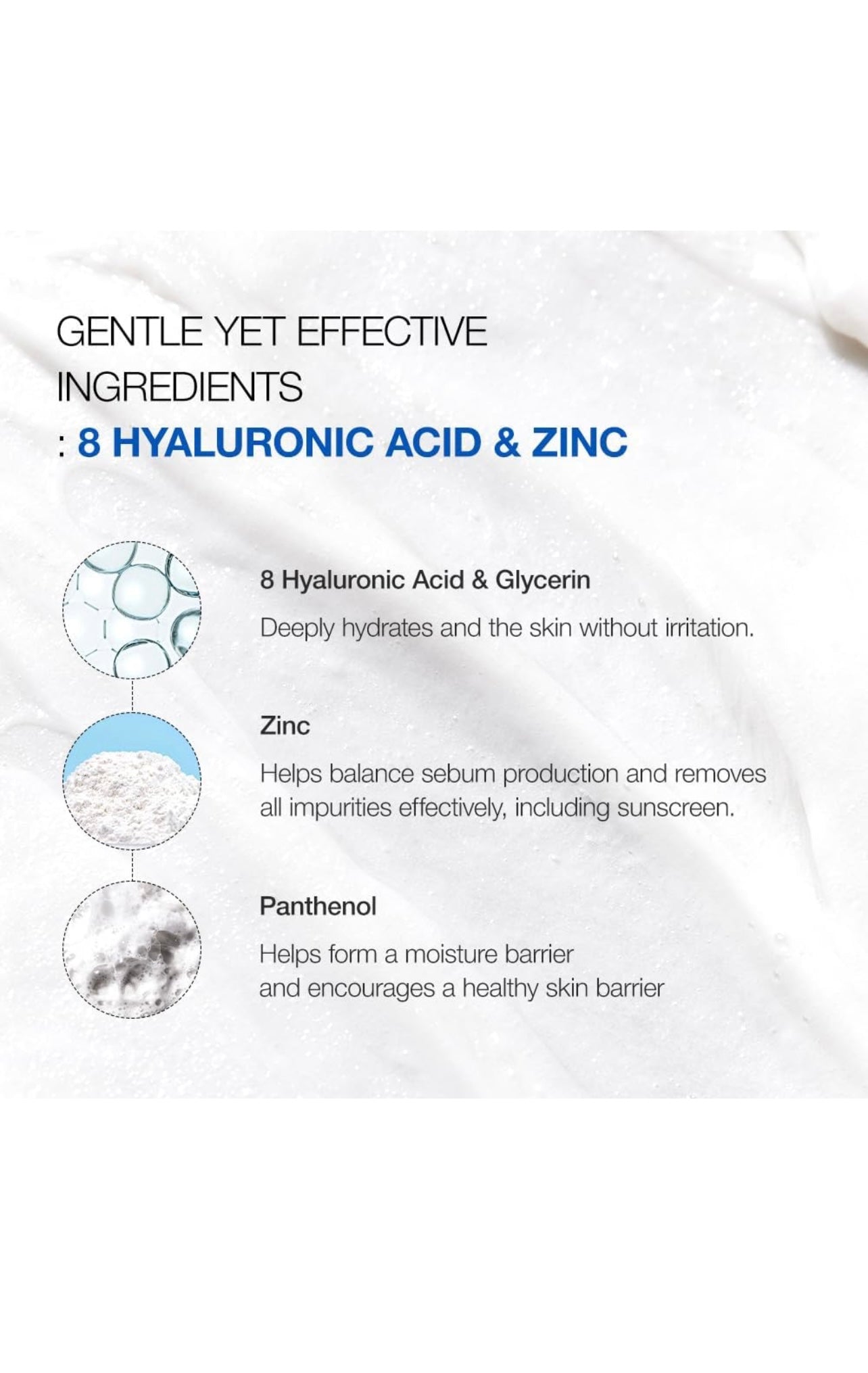 Anua 8 Hyaluronic Acid Hydrating Gentle Foaming Cleanser