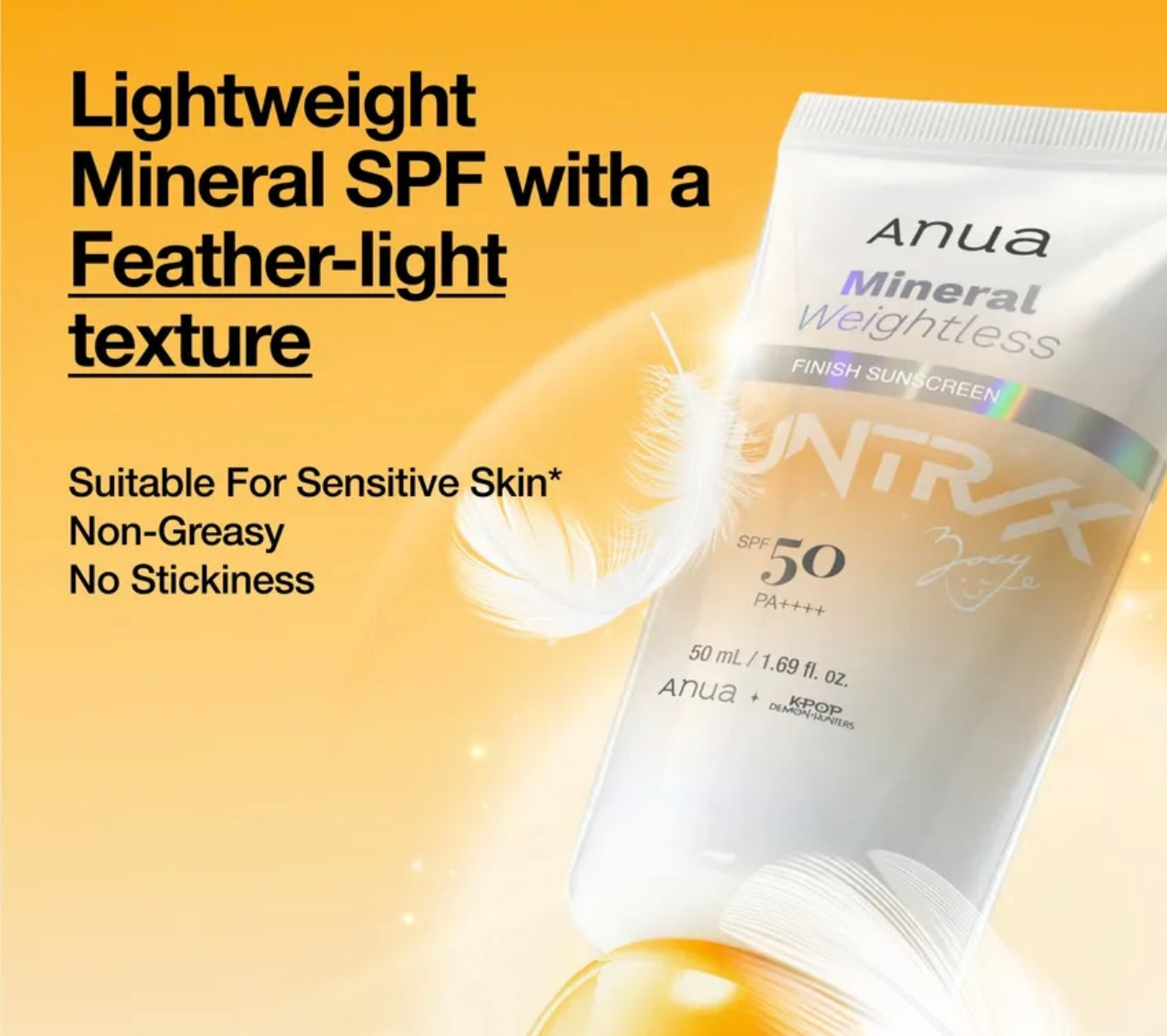 Anua Kpop Demon Hunters Mineral Weightless Finish Sunscreen