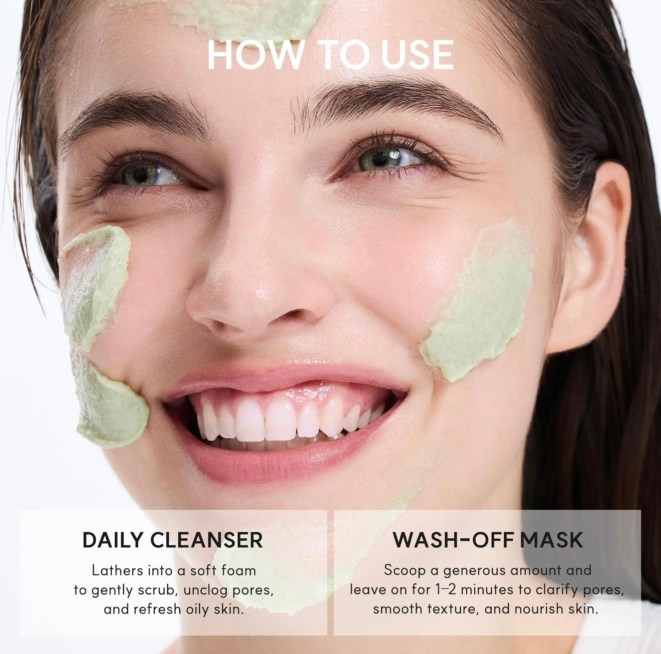 Arencia Fresh Green Rice Mochi Cleanser 120g Set (+Rosehip Cleanser 30g)