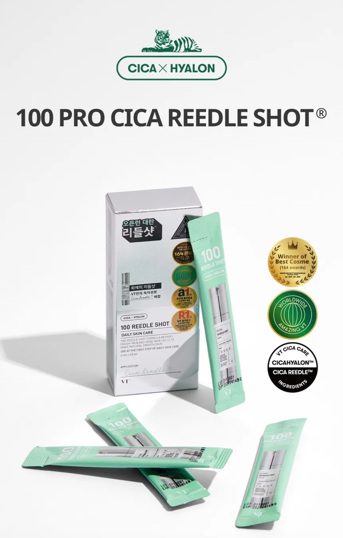 VT Cosmetics Reedle Shot 100 Stick 2ml (10ea)