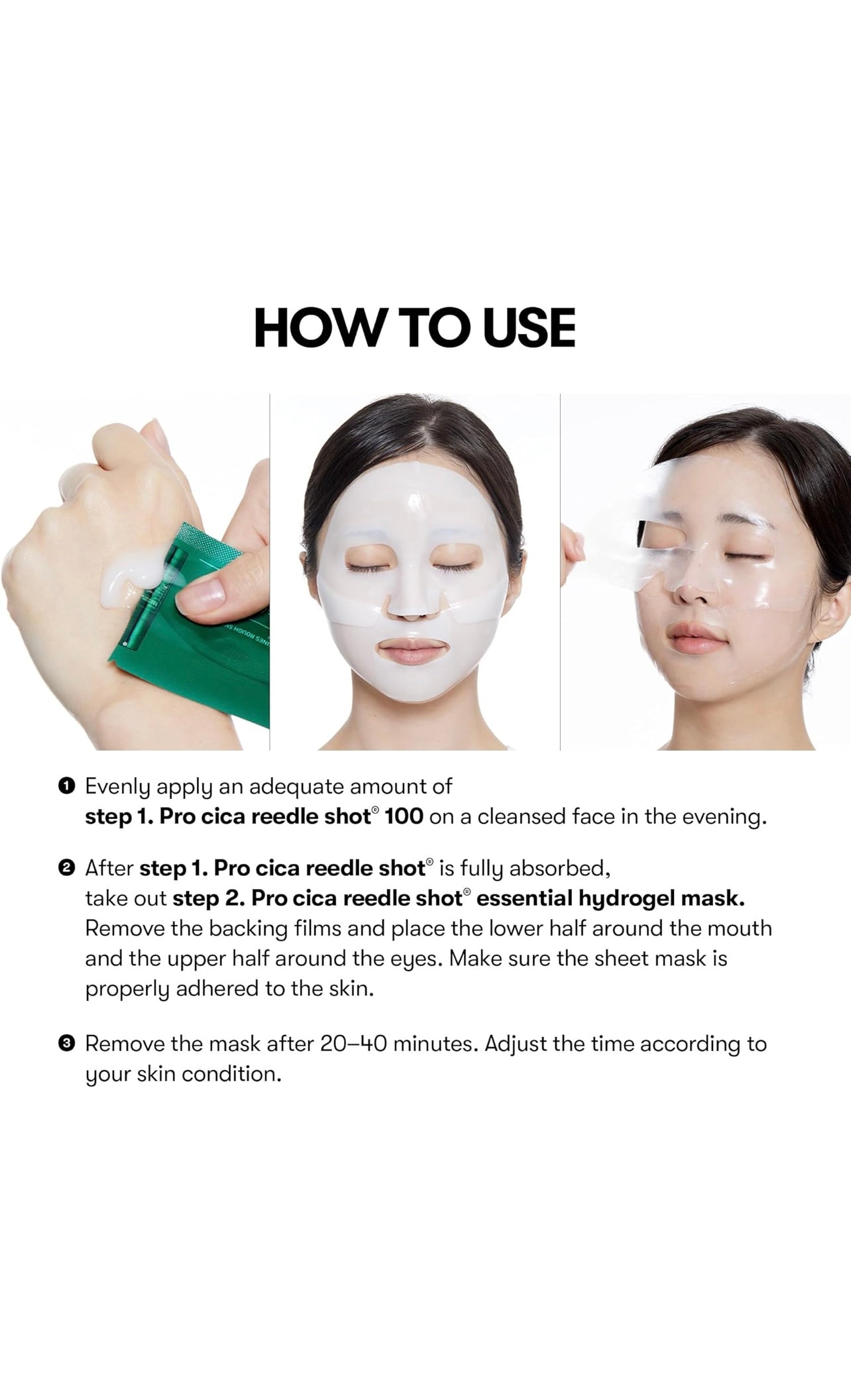 VT Pro Cica Reedle Shot 100 2-step Hydrogel Mask 4 pcs