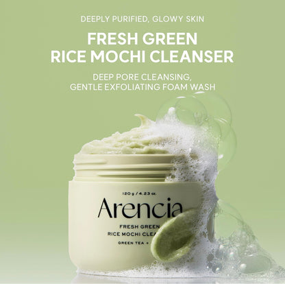 Arencia Fresh Green Rice Mochi Cleanser 120g Set (+Rosehip Cleanser 30g)