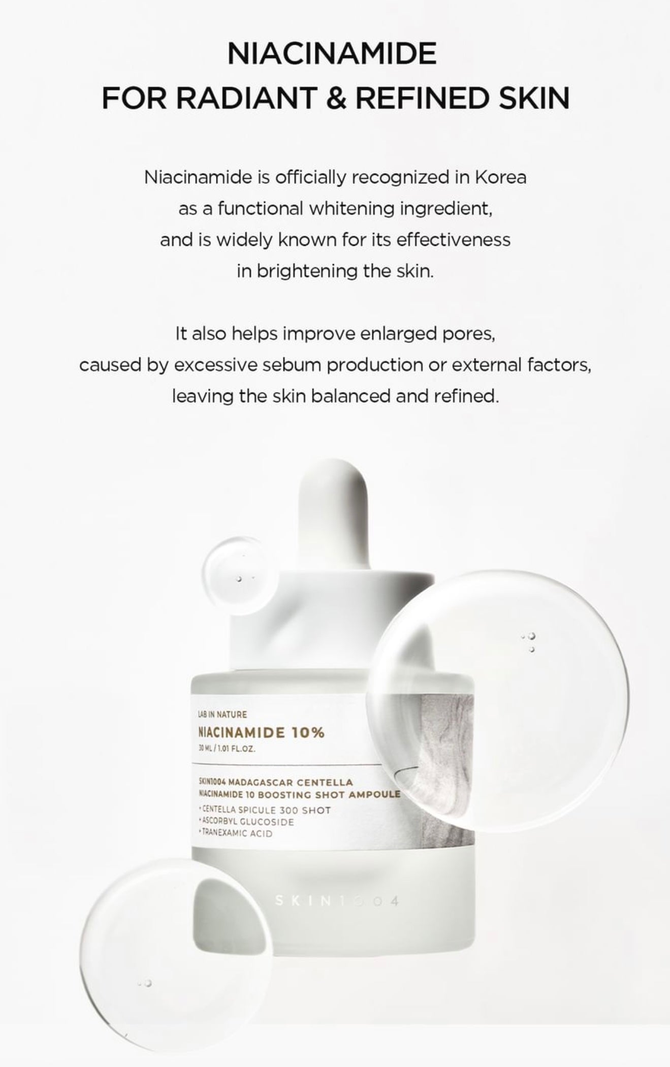 SKIN1004 Niacinamide 10 Boosting Shot Ampoule