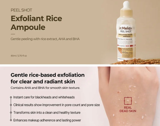 Dr. Melaxin Peel Shot Exfoliating White Rice Ampoule