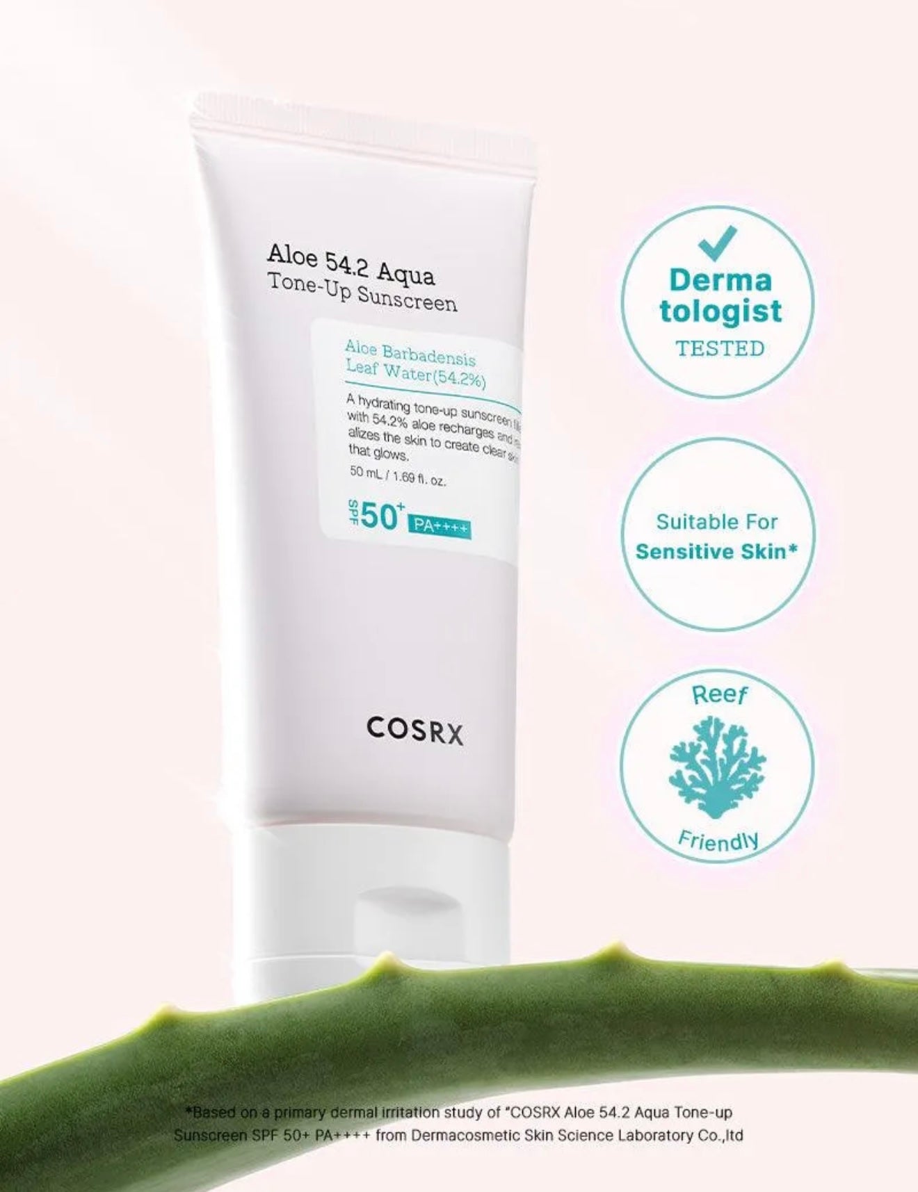 COSRX Aloe 54.2 Aqua Tone-Up Sunscreen SPF50+