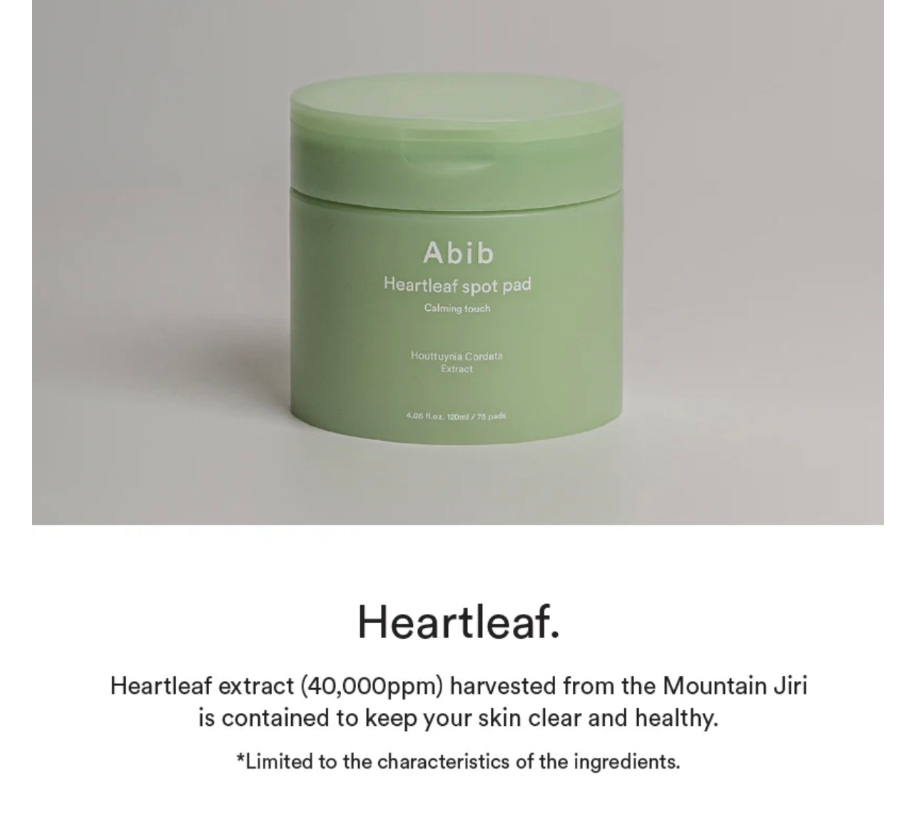 Abib Heartleaf Spot Pad Calming Touch