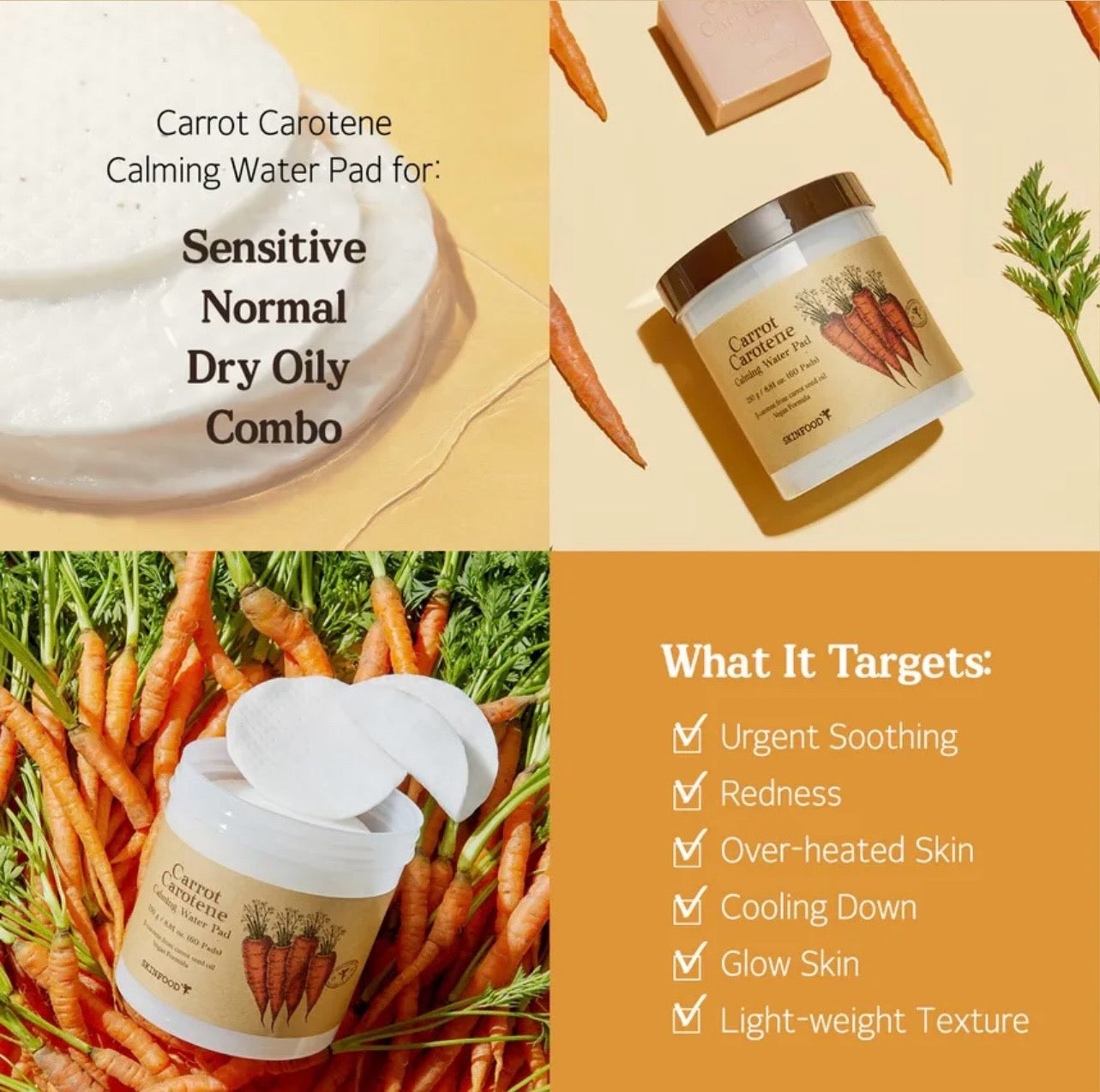 SKINFOOD Carrot Carotene Calming Water Pad