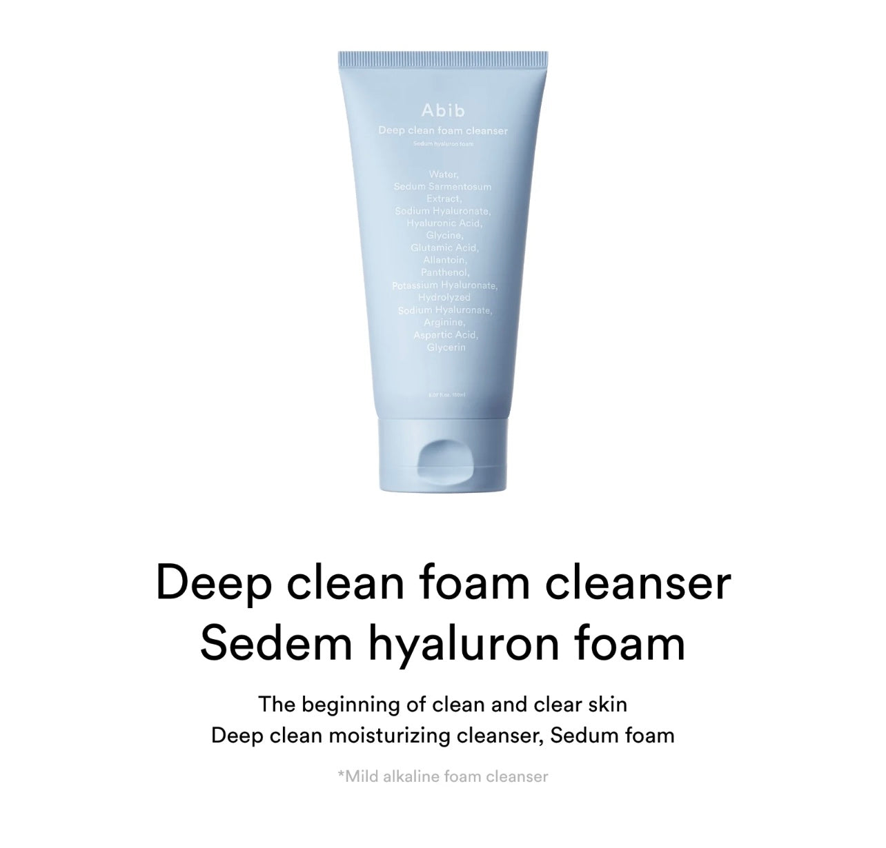 Abib Deep Clean Foam Cleanser Sedum Hyaluron Foam