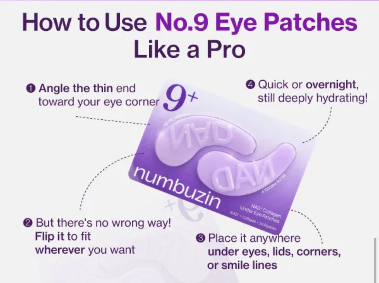 numbuzin No.9 NAD+ Collagen Under Eye Patches