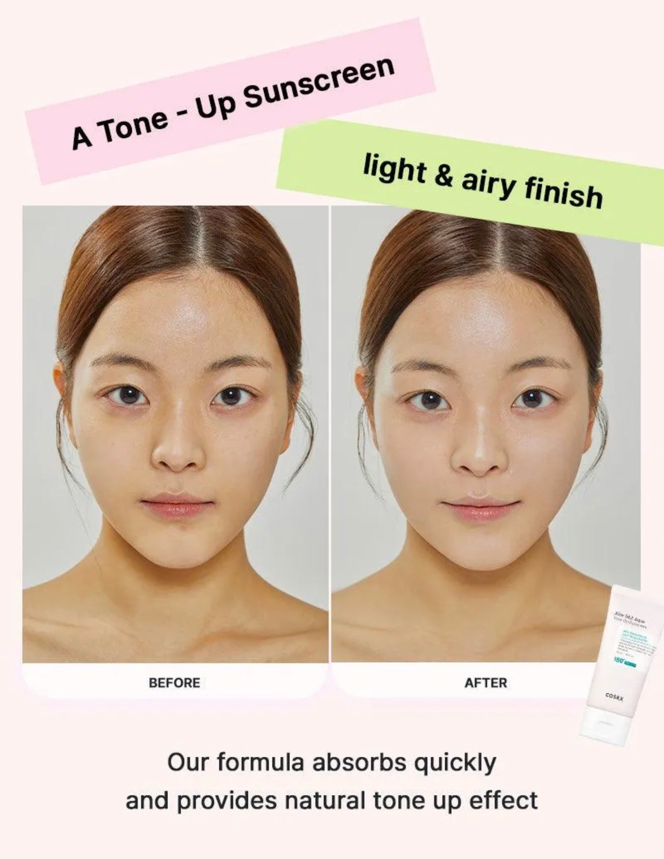 COSRX Aloe 54.2 Aqua Tone-Up Sunscreen SPF50+