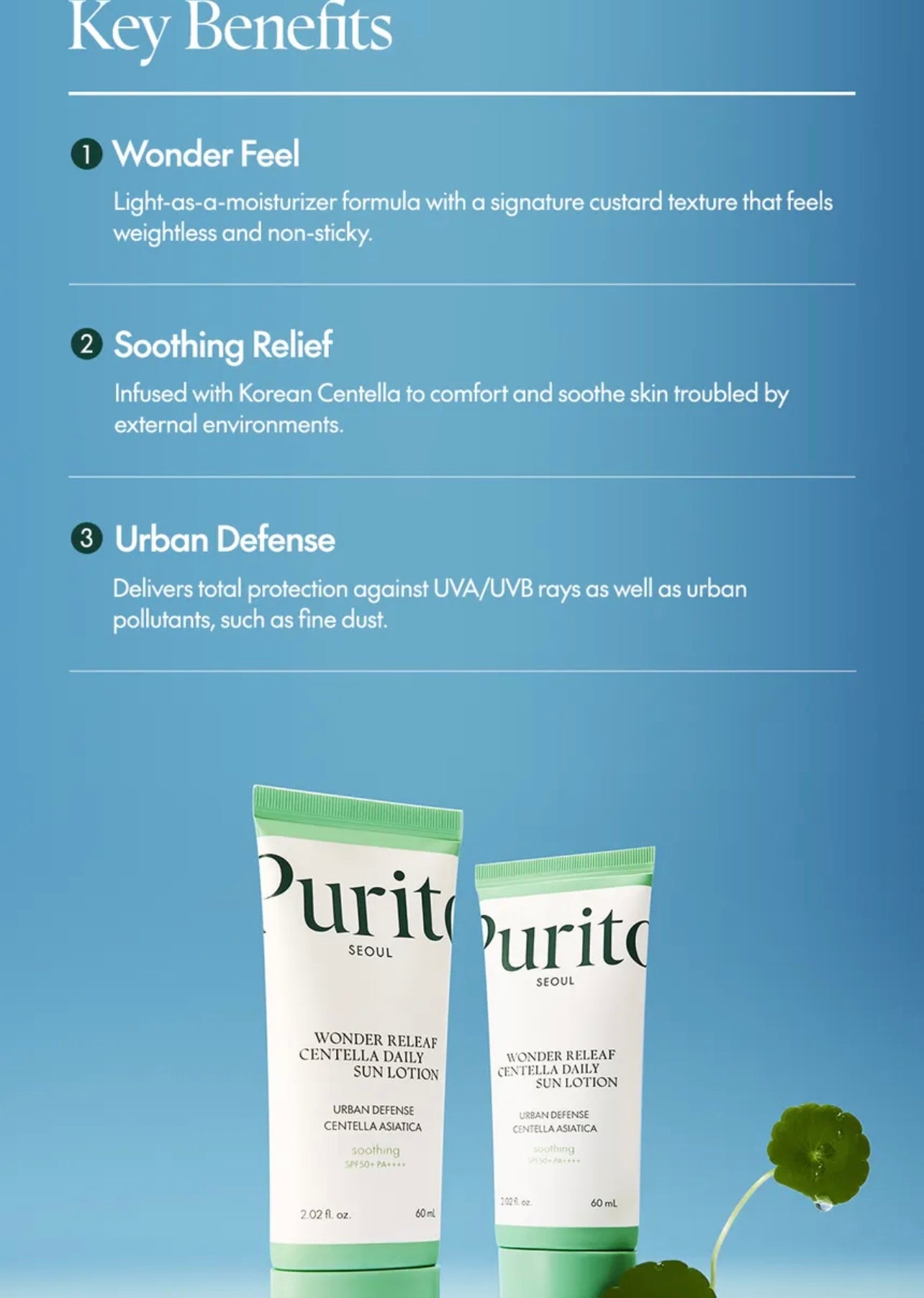 Purito SEOUL Wonder Releaf Centella Daily Sun Lotion